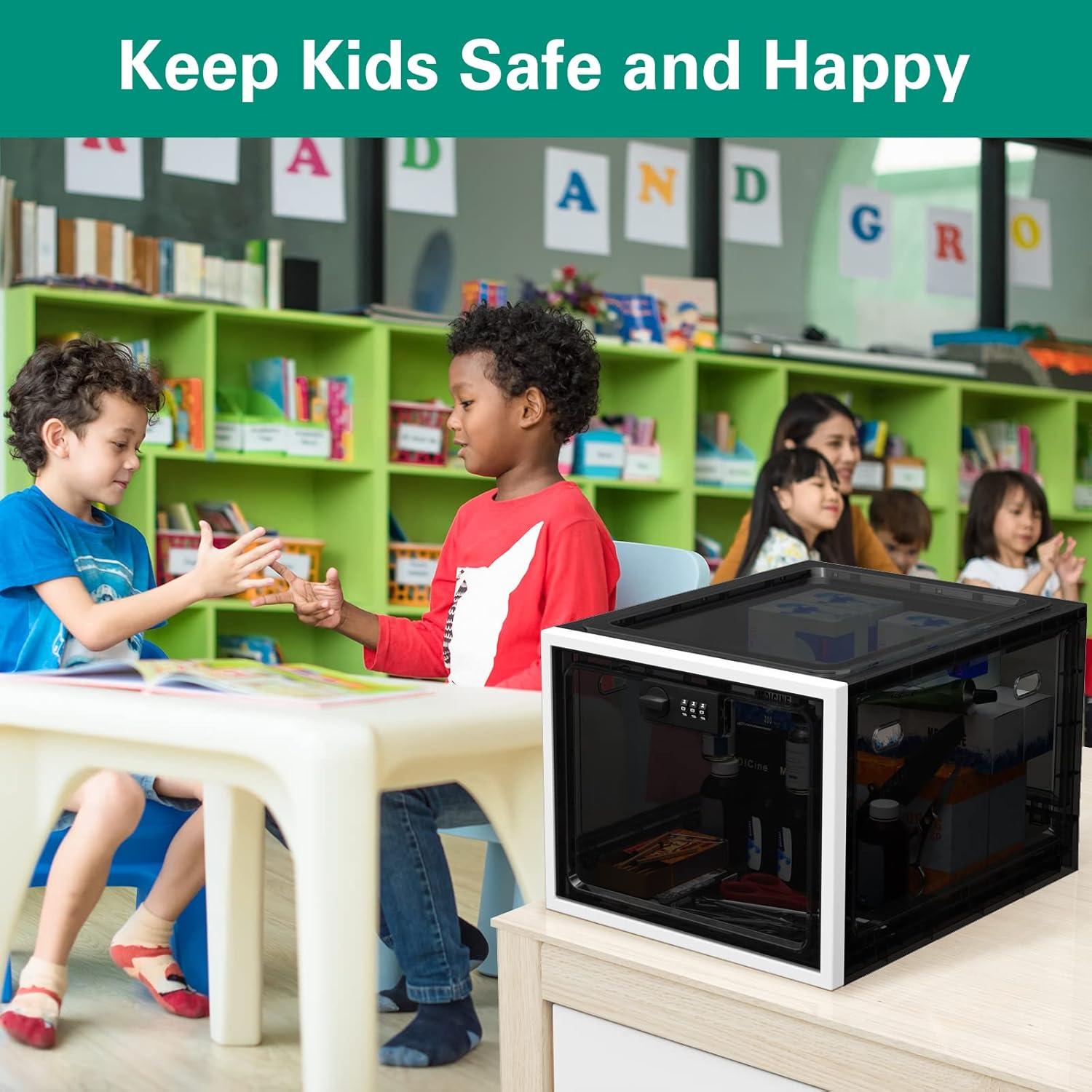 Caja de Medicamentos iBune con Cerradura 13.8L Negra