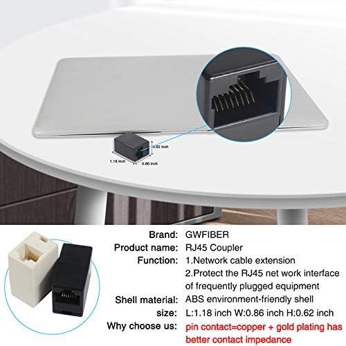 Paquete de 10 Acopladores RJ45 Hembra a Hembra GWFIBER Cat6