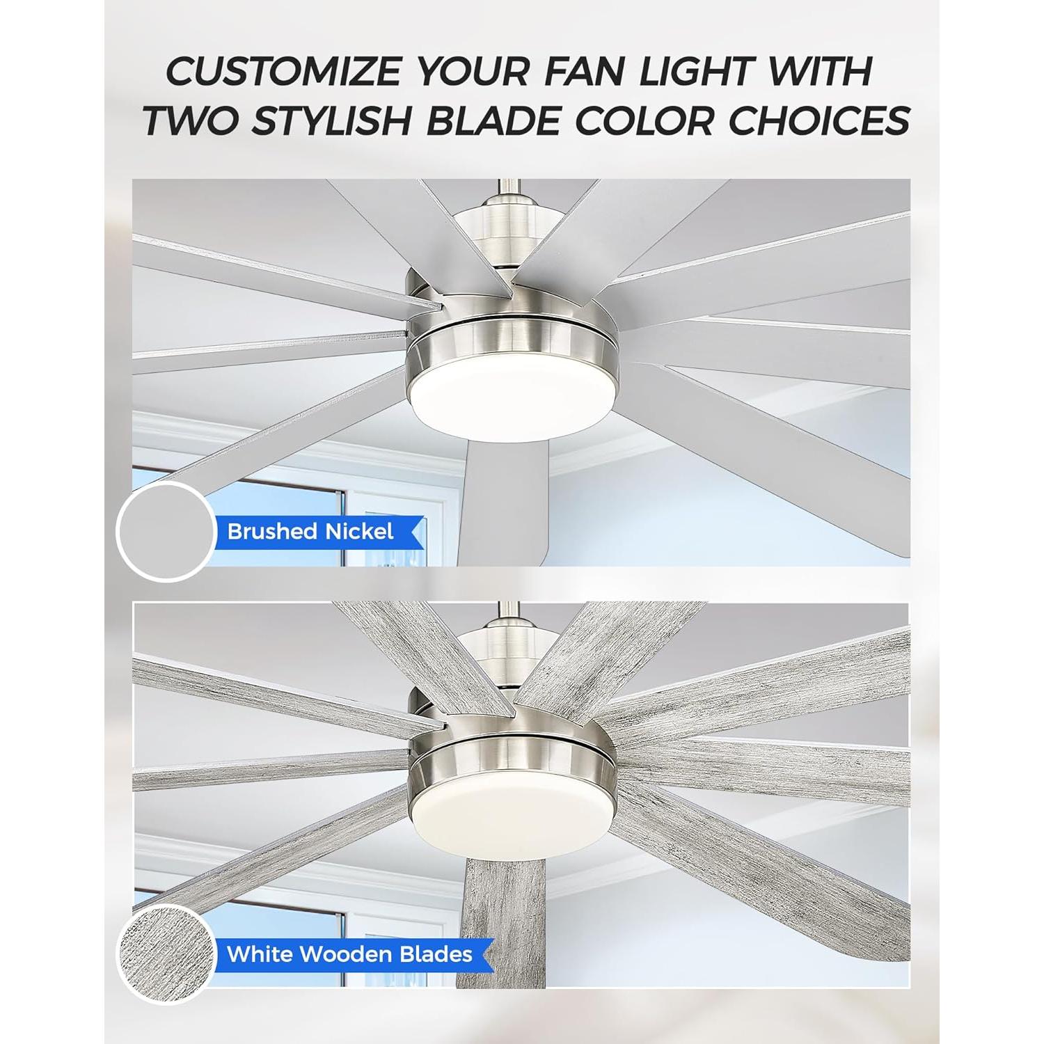 Ventilador de Techo JAZAVA 72" con Luz LED y Control Remoto