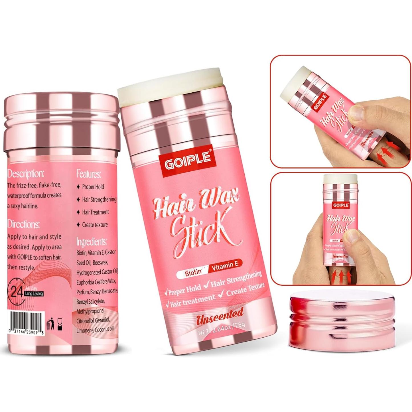 Stick de Cera para el Cabello Goiple 74.8g - Control Frizz y Sin Residuo