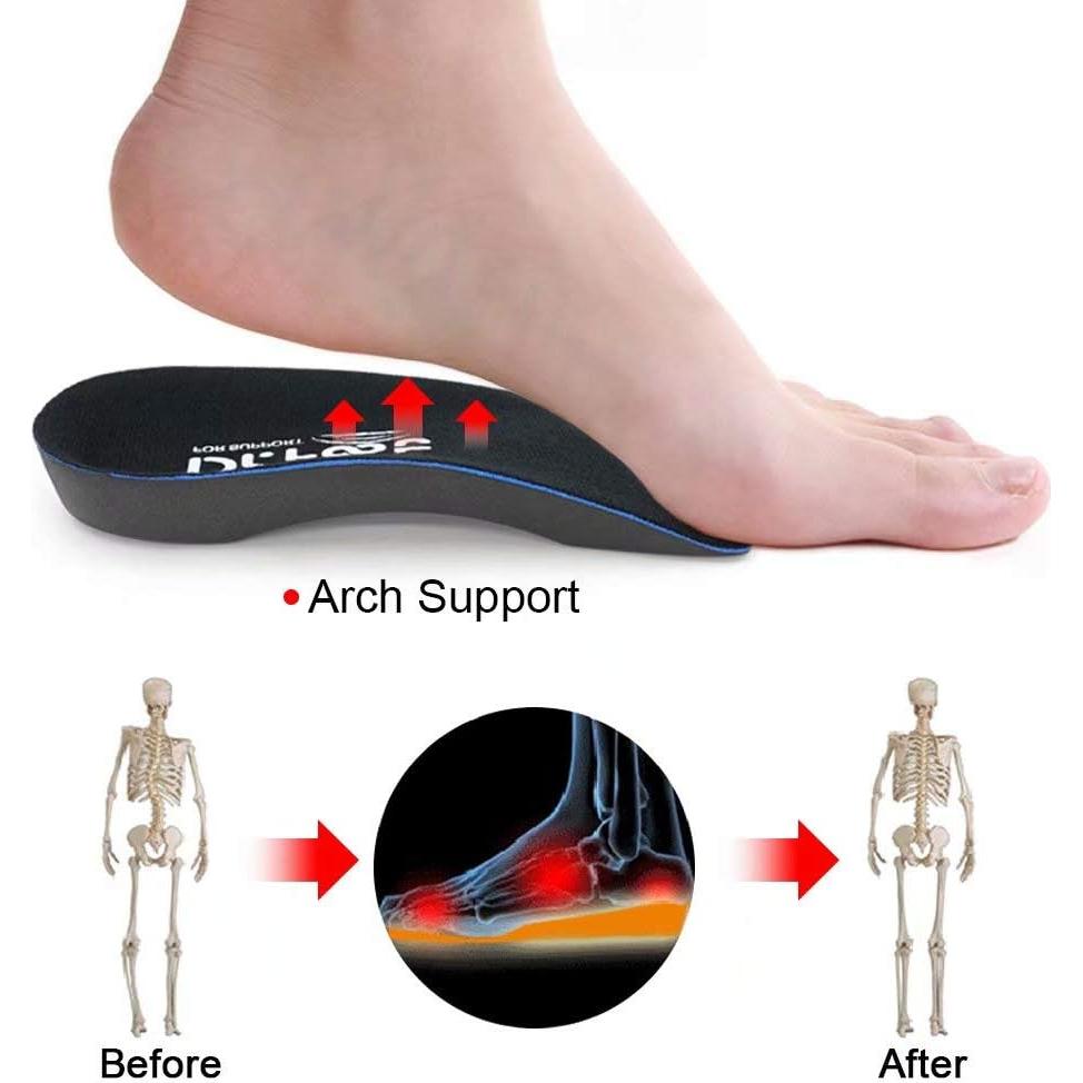 Plantillas ortopédicas Dr. Foot 3/4 para pies planos y dolor