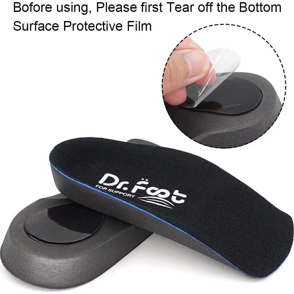 Plantillas ortopédicas Dr. Foot 3/4 para pies planos y dolor