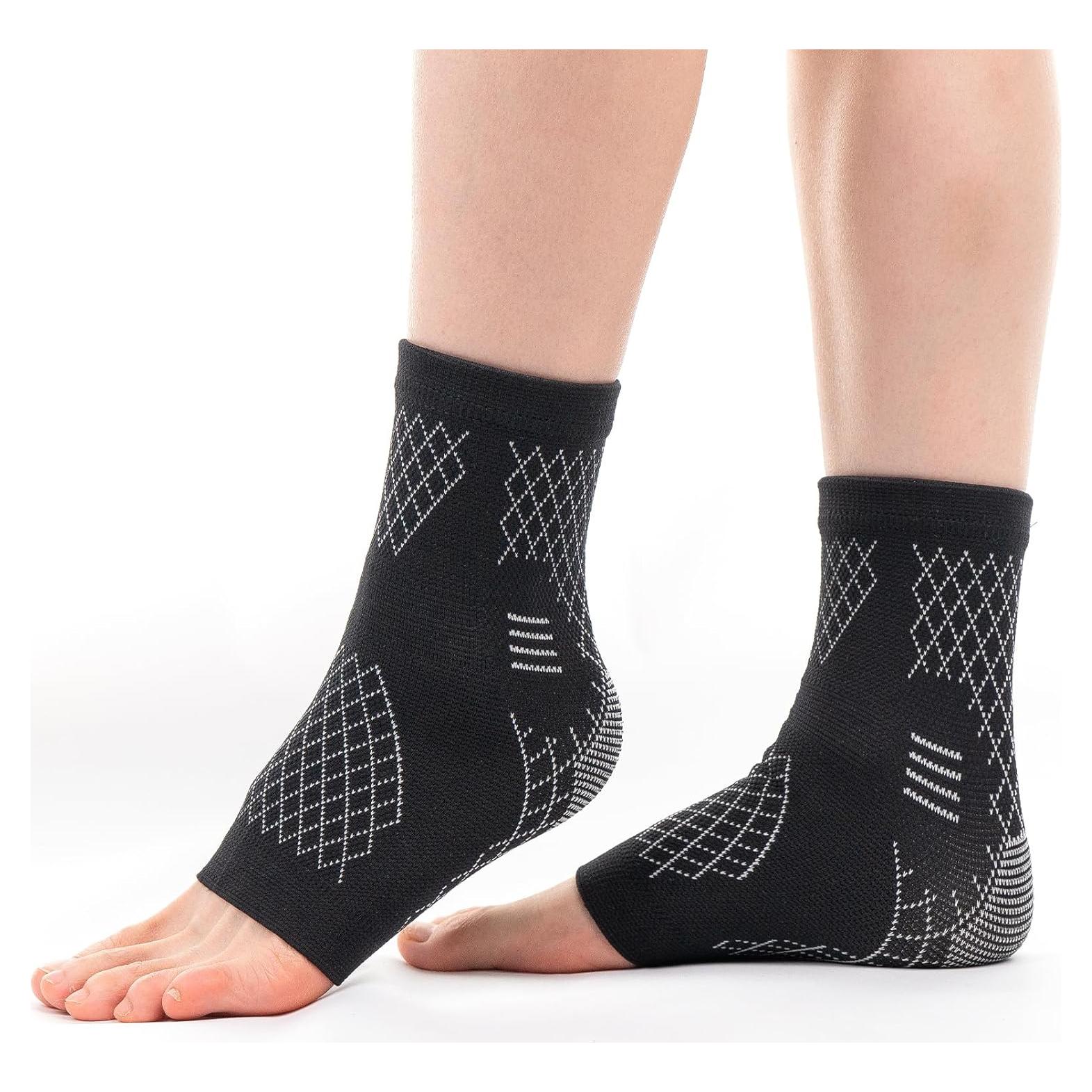 Faja de Tobillo INDEEMAX para Tendinitis y Fascitis Plantar - Negro Pequeño
