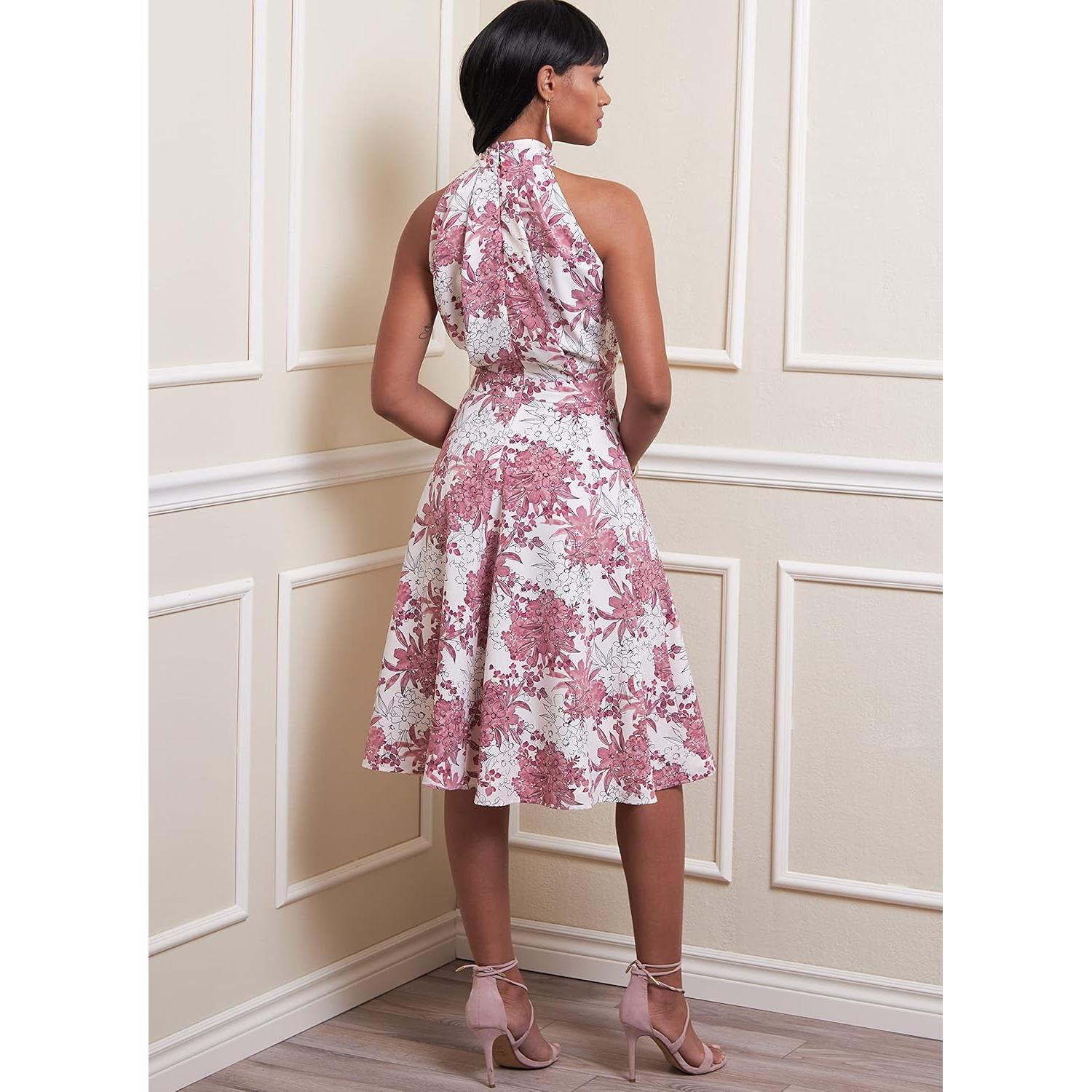 Patrón de costura vestido halter Vogue V1883 tallas 6-14