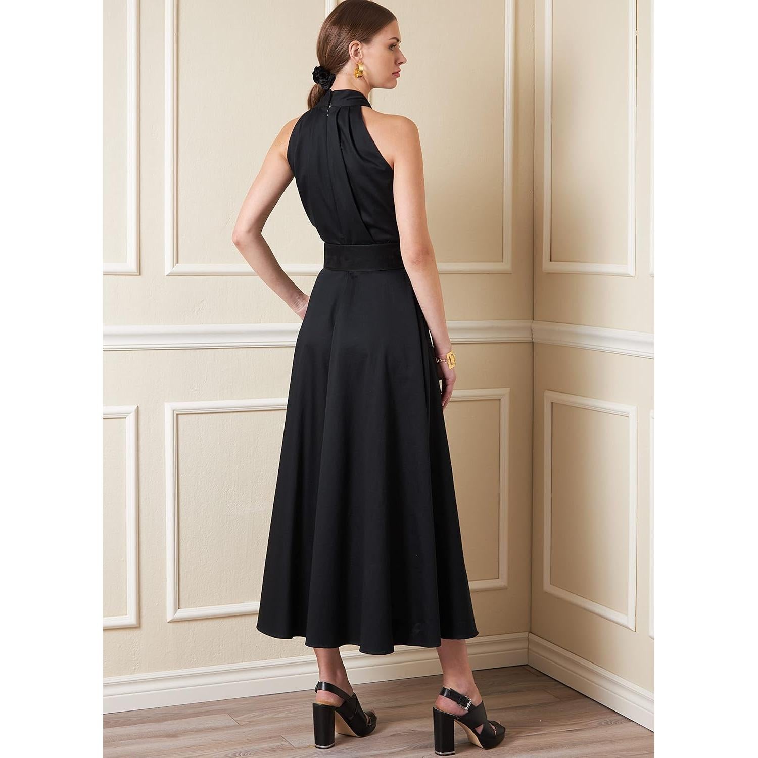 Patrón de costura vestido halter Vogue V1883 tallas 6-14