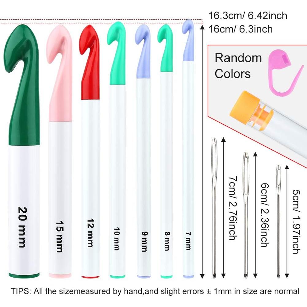 Juego de Ganchillos Ergonómicos MORFEN 37 Pcs Multicolor