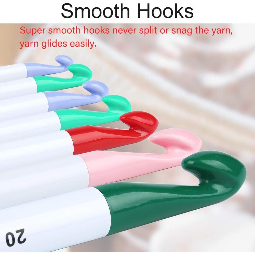 Juego de Ganchillos Ergonómicos MORFEN 37 Pcs Multicolor