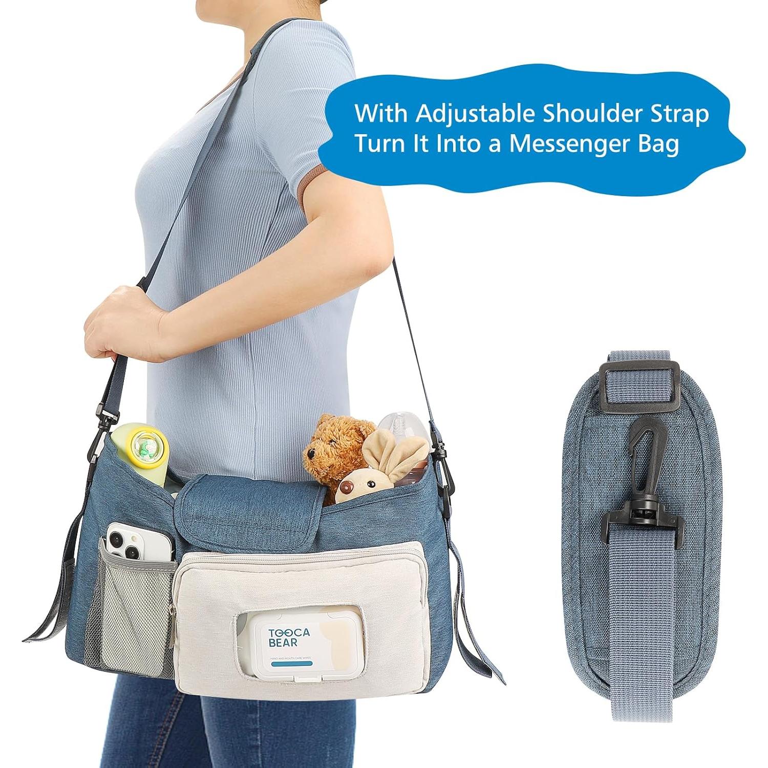 Organizador Universal para Carriola Accmor con Soporte para Taza Aislado Azul