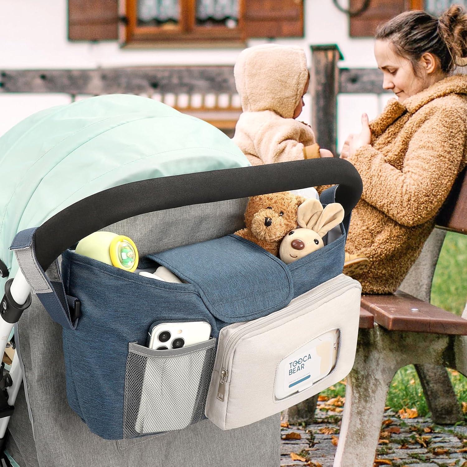 Organizador Universal para Carriola Accmor con Soporte para Taza Aislado Azul