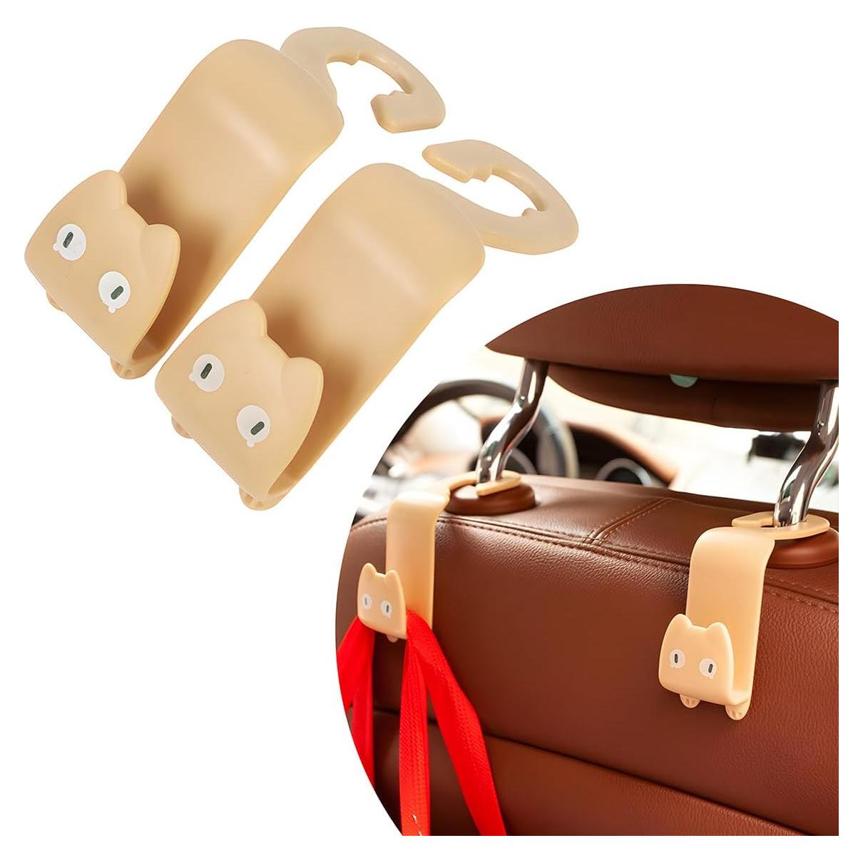 Ganchos para Reposacabezas de Asiento de Coche Gasedin - 2 Pcs Naranja