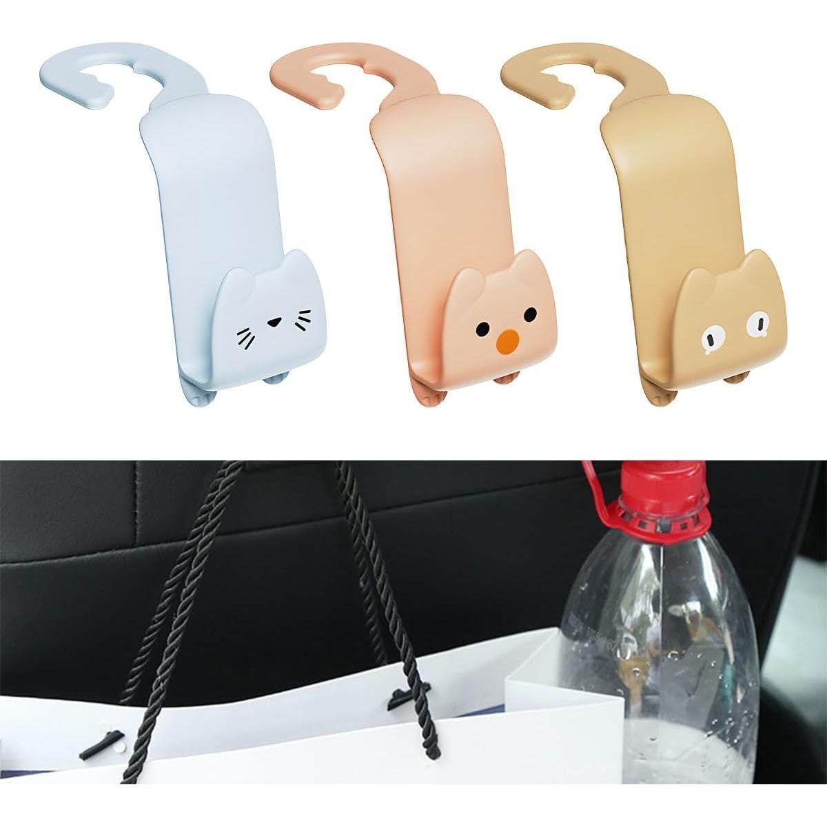 Ganchos para Reposacabezas de Asiento de Coche Gasedin - 2 Pcs Naranja