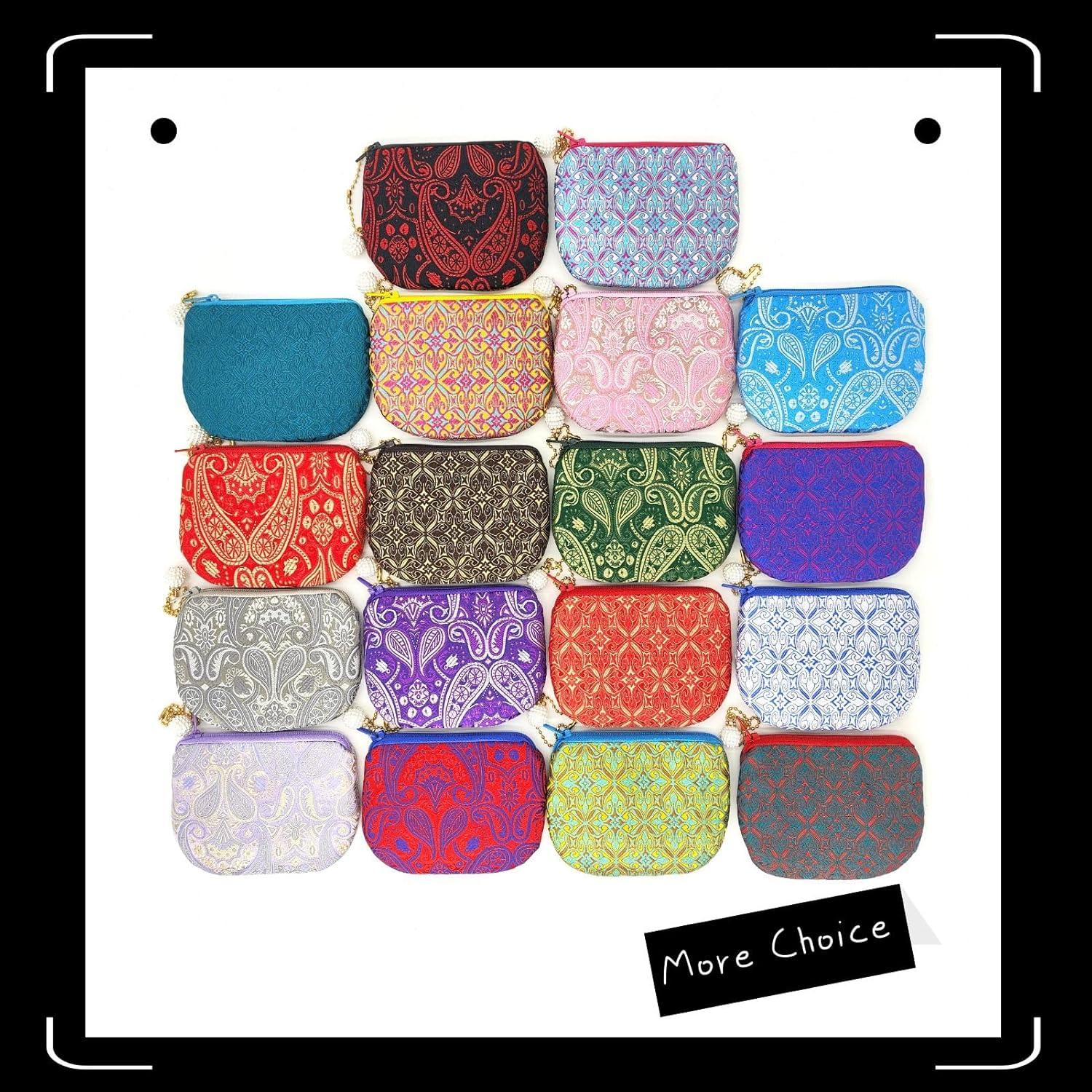 Monedero de Joyería Hecho a Mano para Mujer - Negro y Rojo