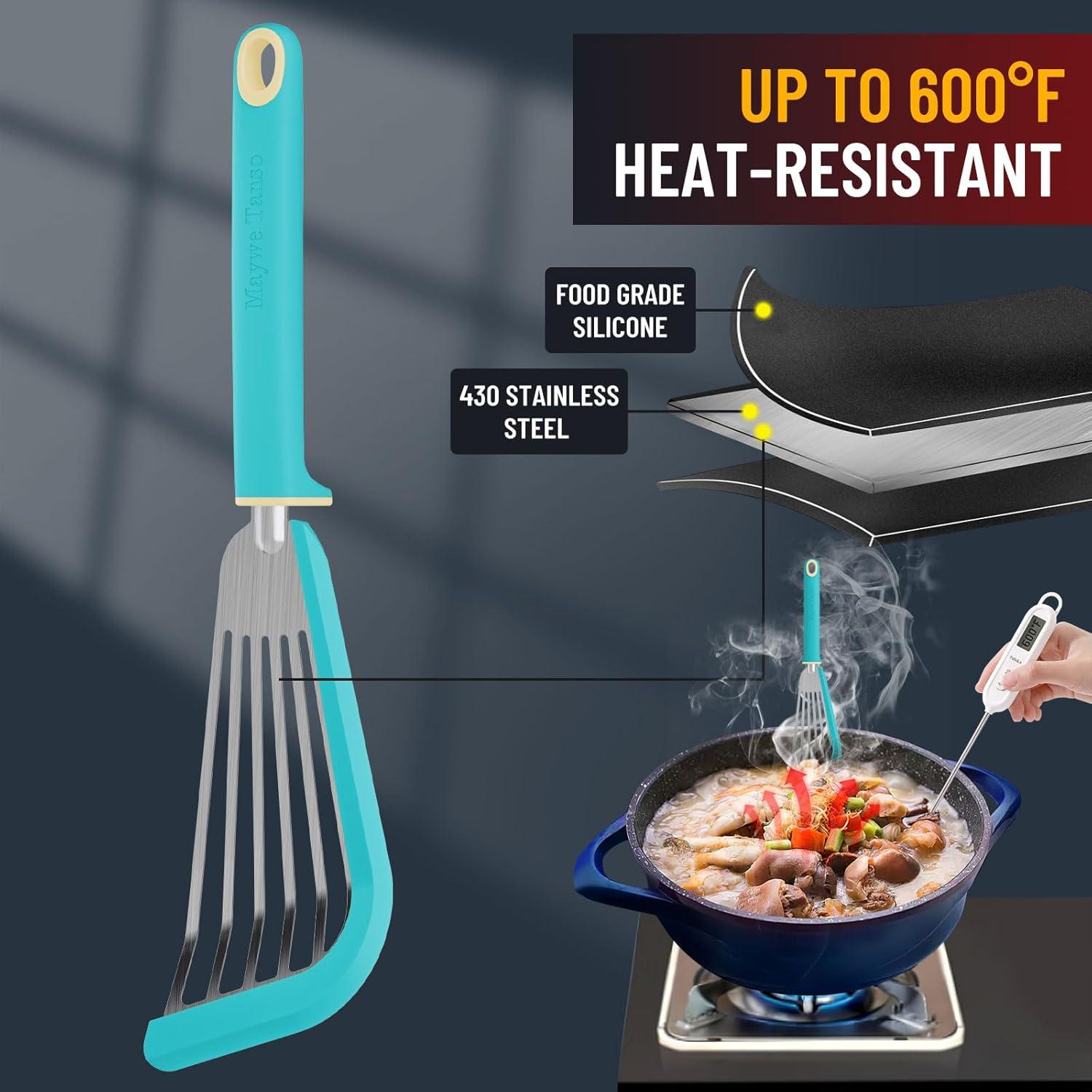 Espátula de Pescado Maywe Tanso Silicona 33cm Aqua Sky