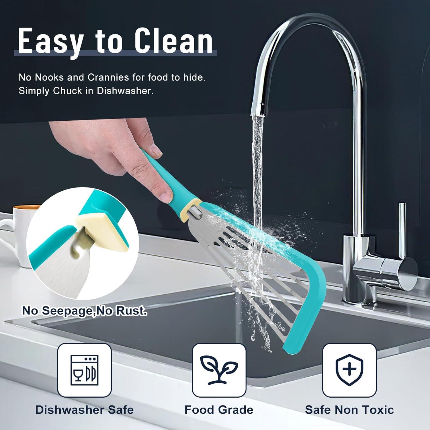 Espátula de Pescado Maywe Tanso Silicona 33cm Aqua Sky