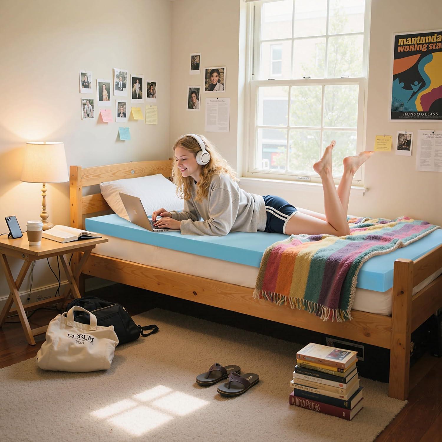 Cubierta de colchón Twin SyMax L2T Espuma Viscoelástica 5.08 cm