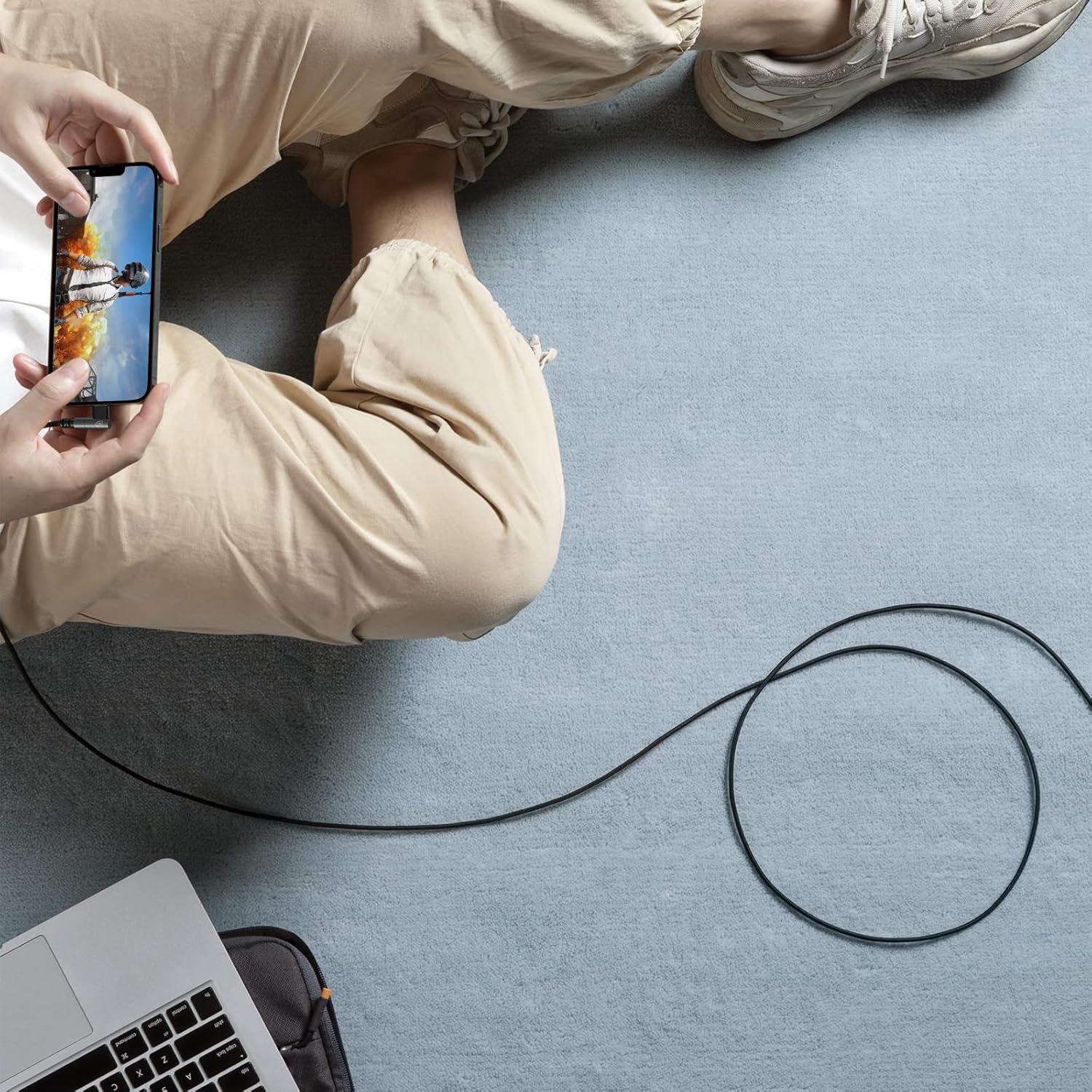 Cargador iPhone 90 Grados KIYODA 2m Carga Rápida 3Pack