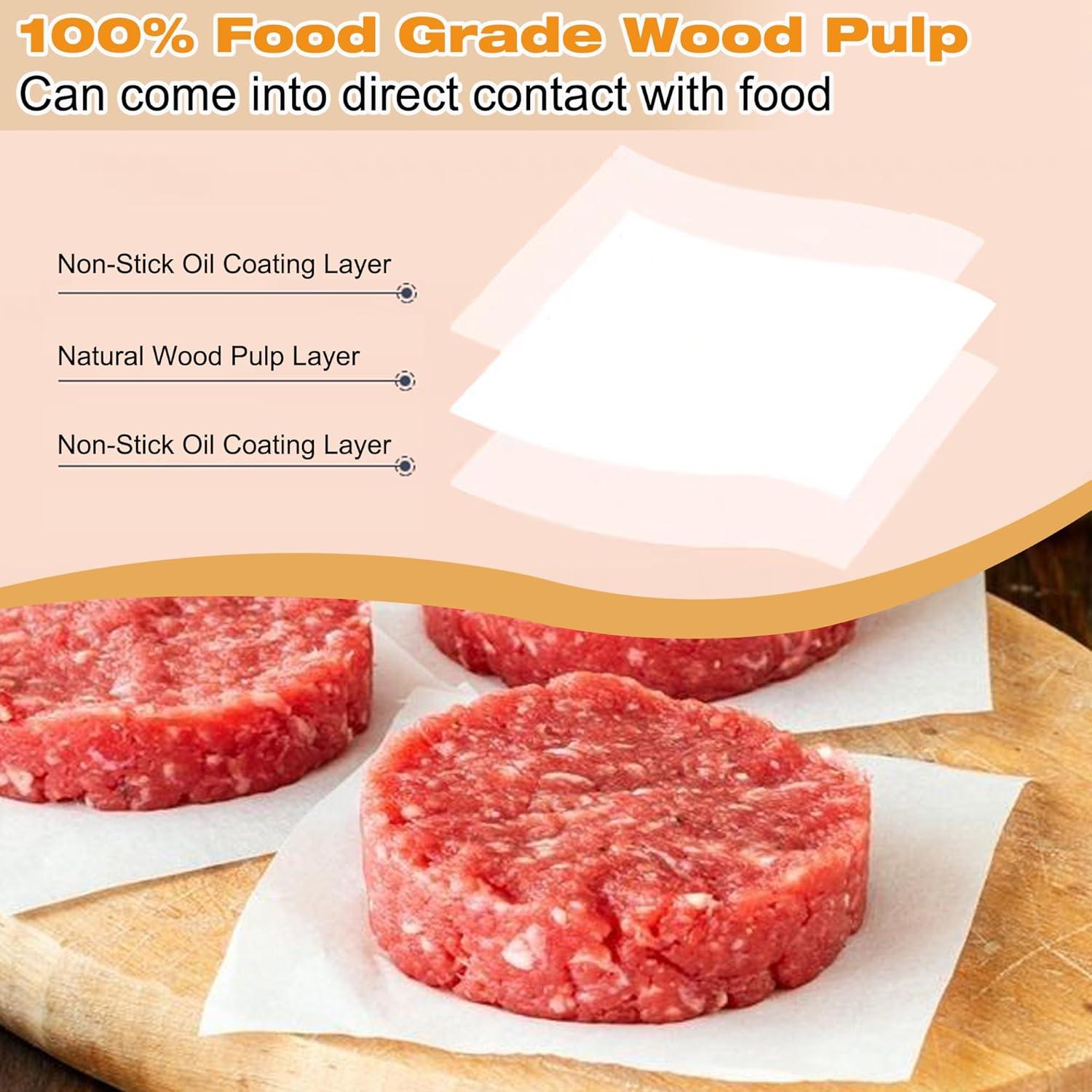 Papel Pergamino para Hamburguesas AIMEIKI 300 Hojas 15x15 cm