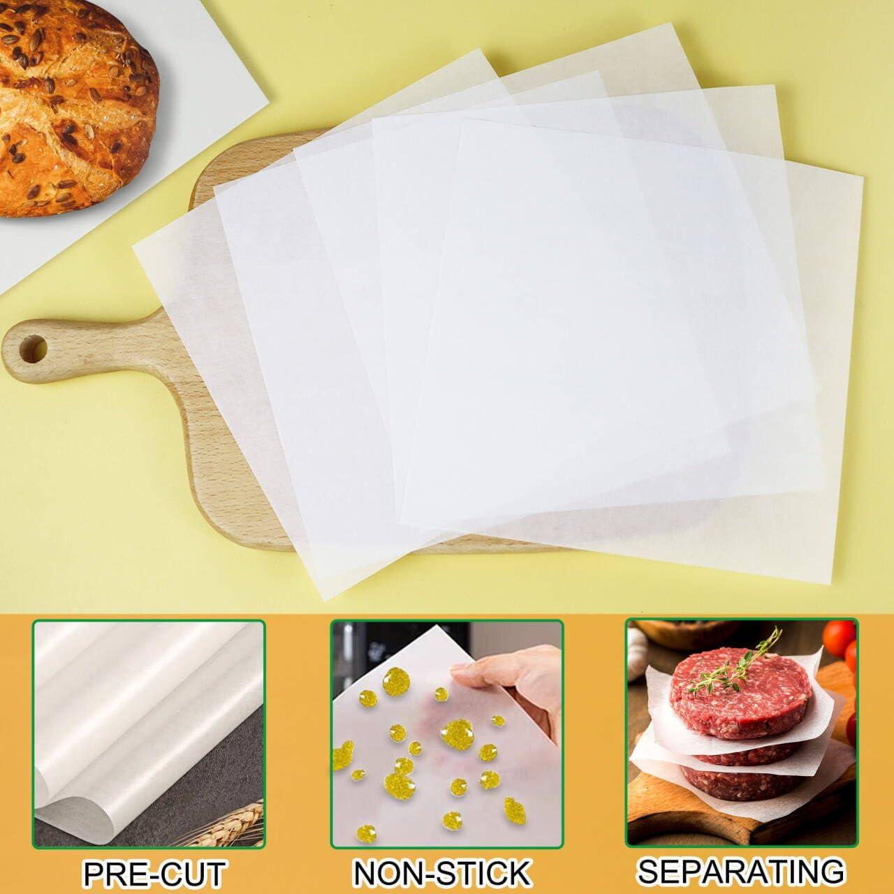 Papel Pergamino para Hamburguesas AIMEIKI 300 Hojas 15x15 cm