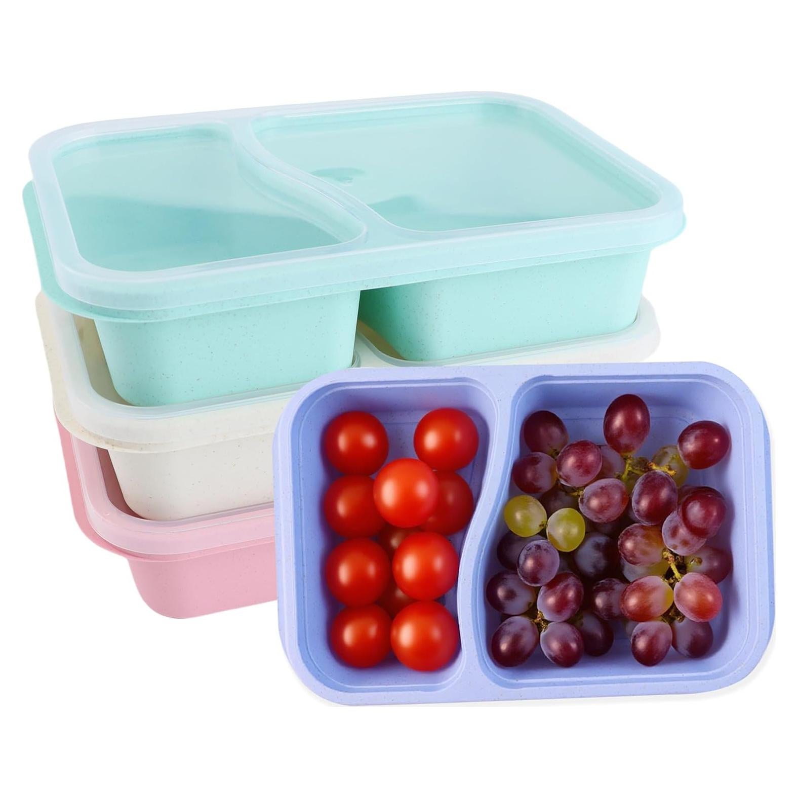 Finorder 4 Contenedores de Paja de Trigo Reciclables para Snacks