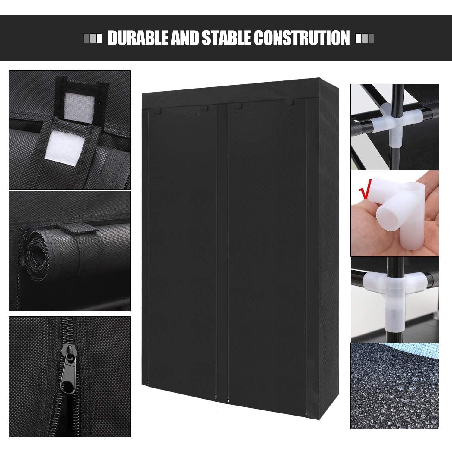 Estante para zapatos ERONE 28 pares 7 niveles portátil negro