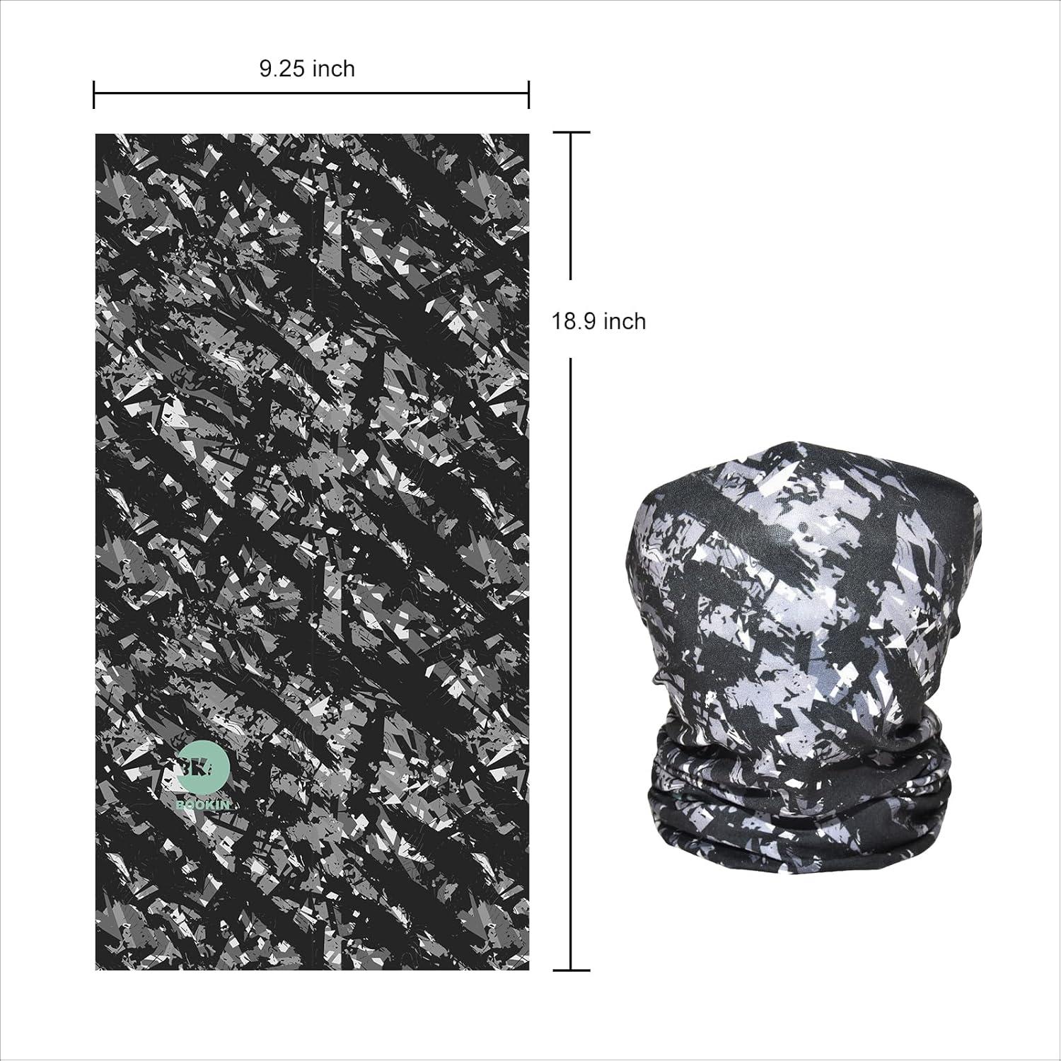 Cubierta de cara bufanda negra para protección solar y viento