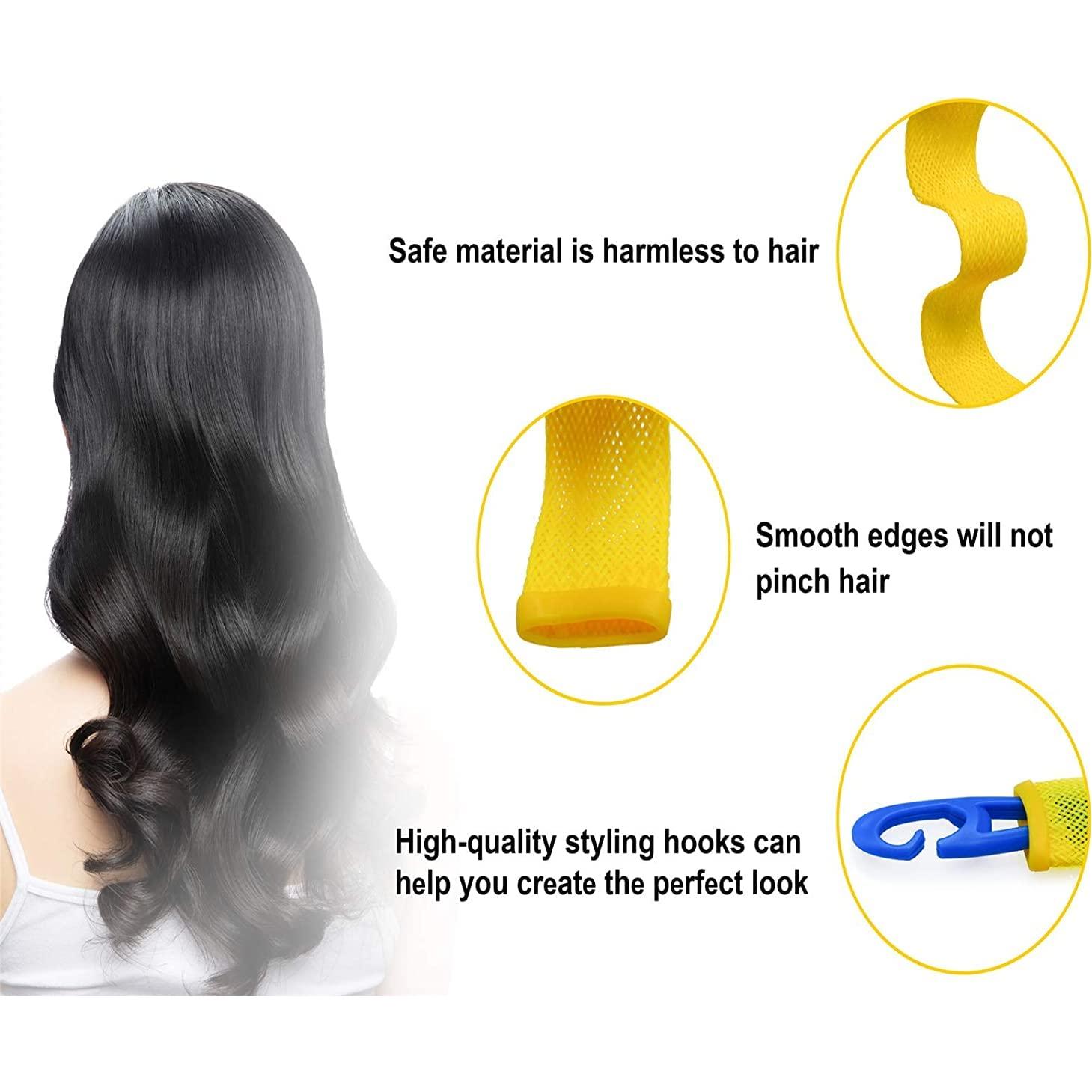 48 Rulos para Cabello Sin Calor Nerjan - 30 cm, 2 Estilos