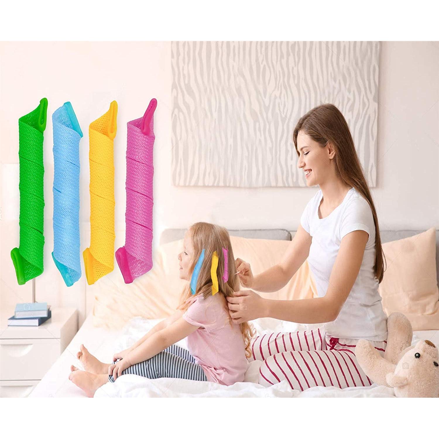 48 Rulos para Cabello Sin Calor Nerjan - 30 cm, 2 Estilos