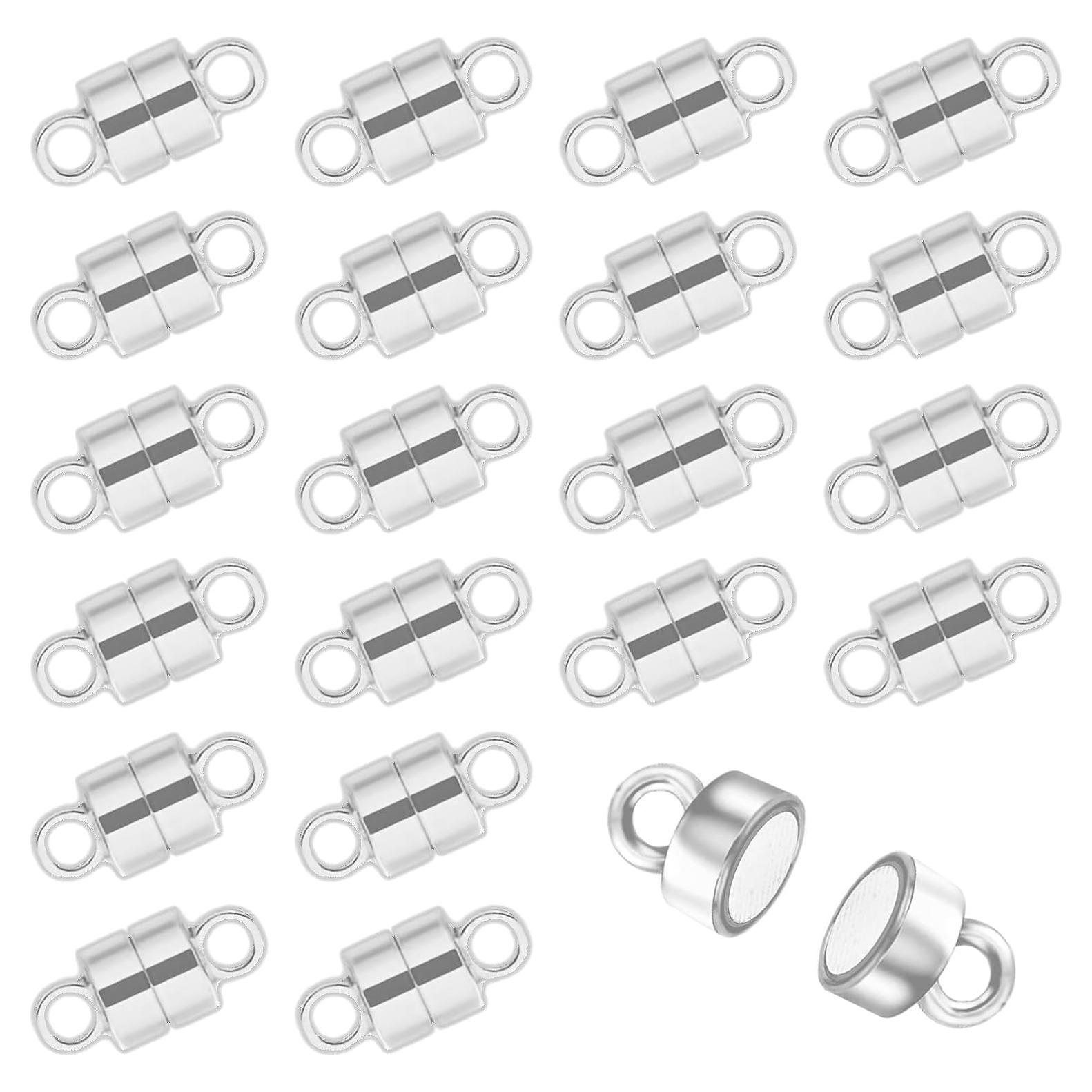 20 Pares de Cierres Magnéticos de Joyería Naturahand Plata