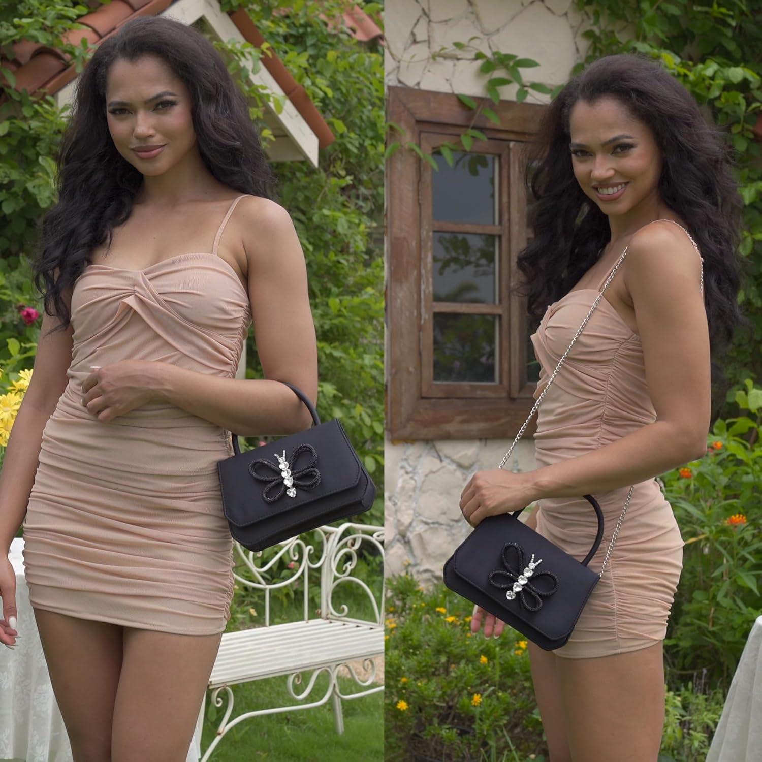 Bolso de Noche para Mujeres Milisente - Cartera de Fiesta de Cuero Sintético