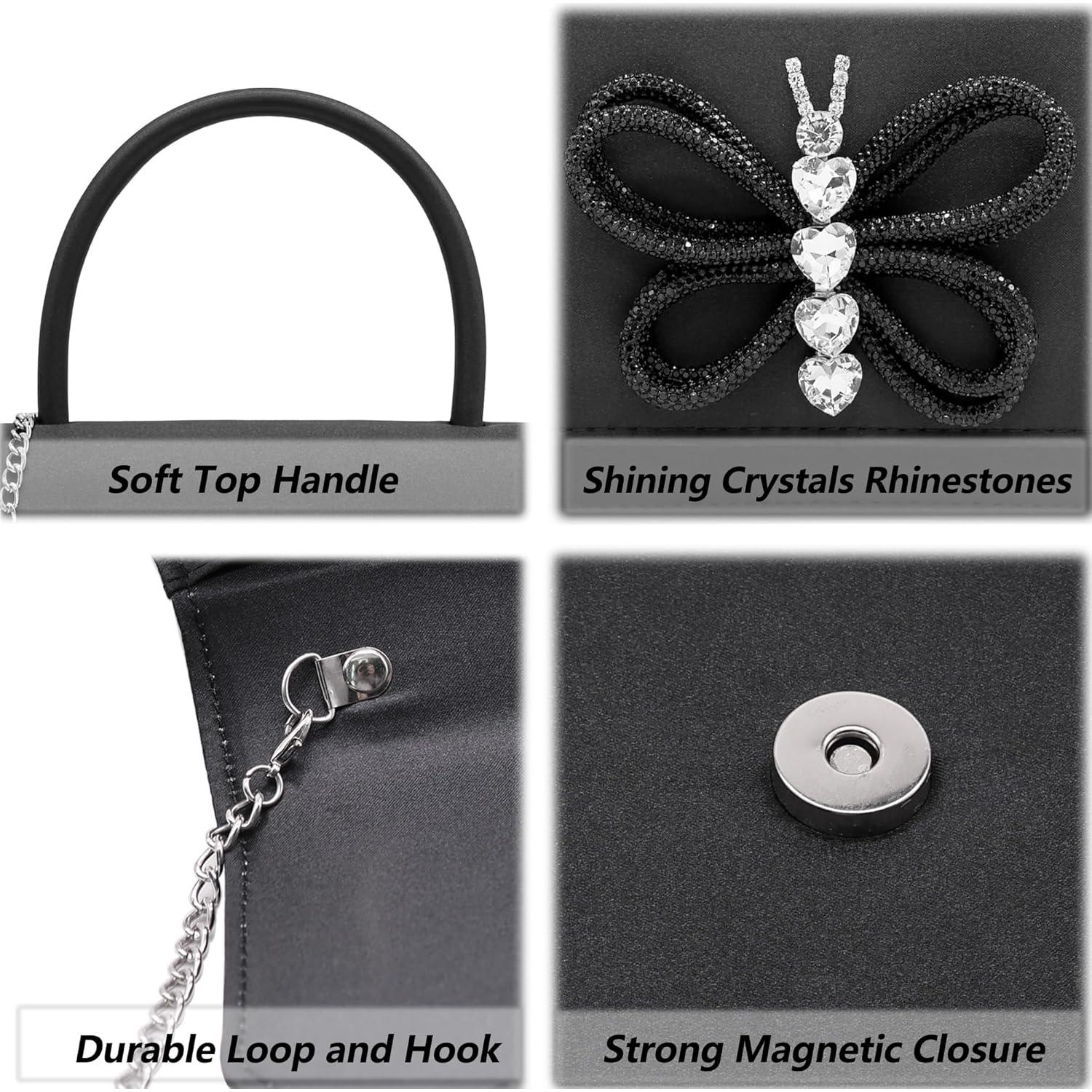 Bolso de Noche para Mujeres Milisente - Cartera de Fiesta de Cuero Sintético