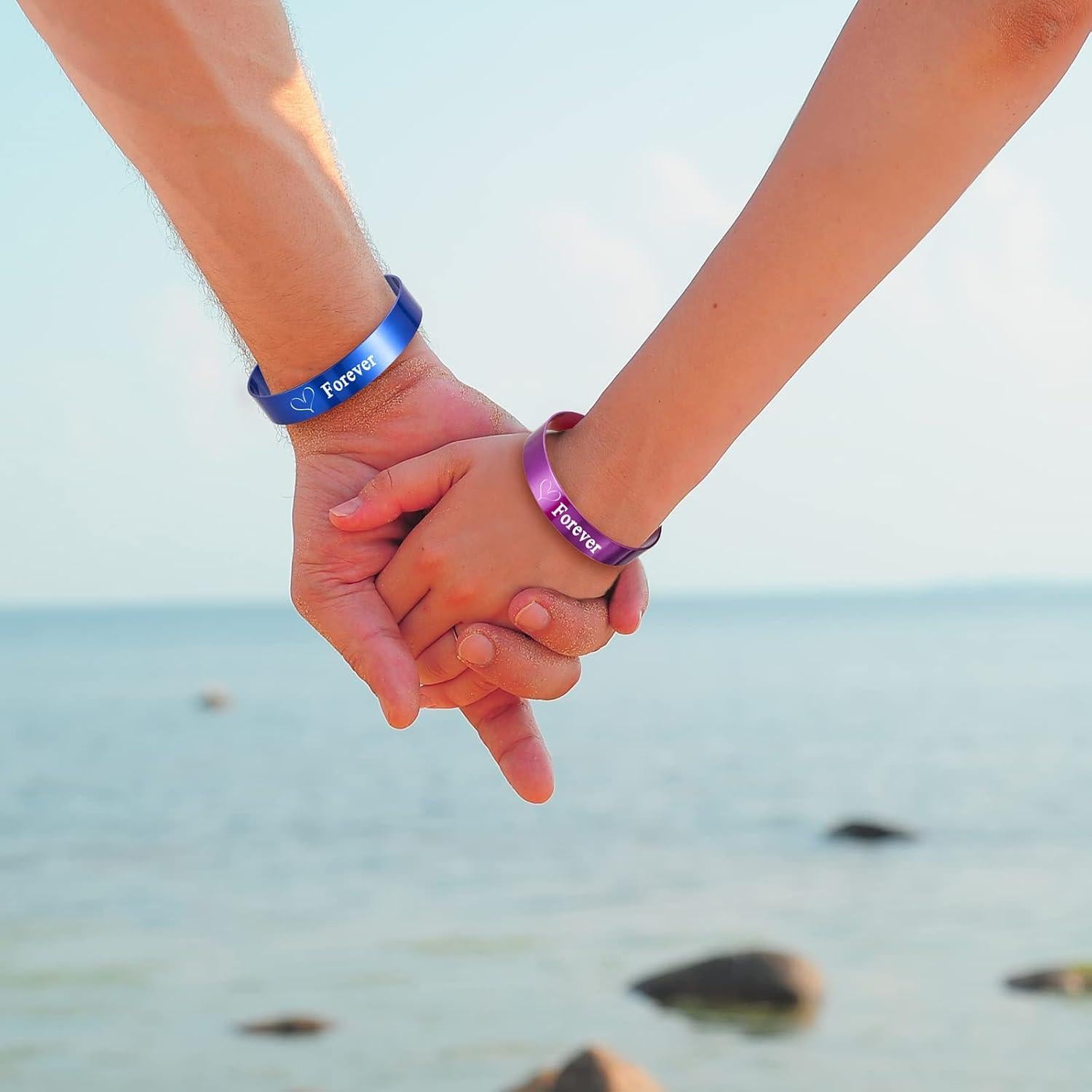 Blanks de Pulsera de Aluminio Anodizado Lewtemi - 12 Pcs DIY