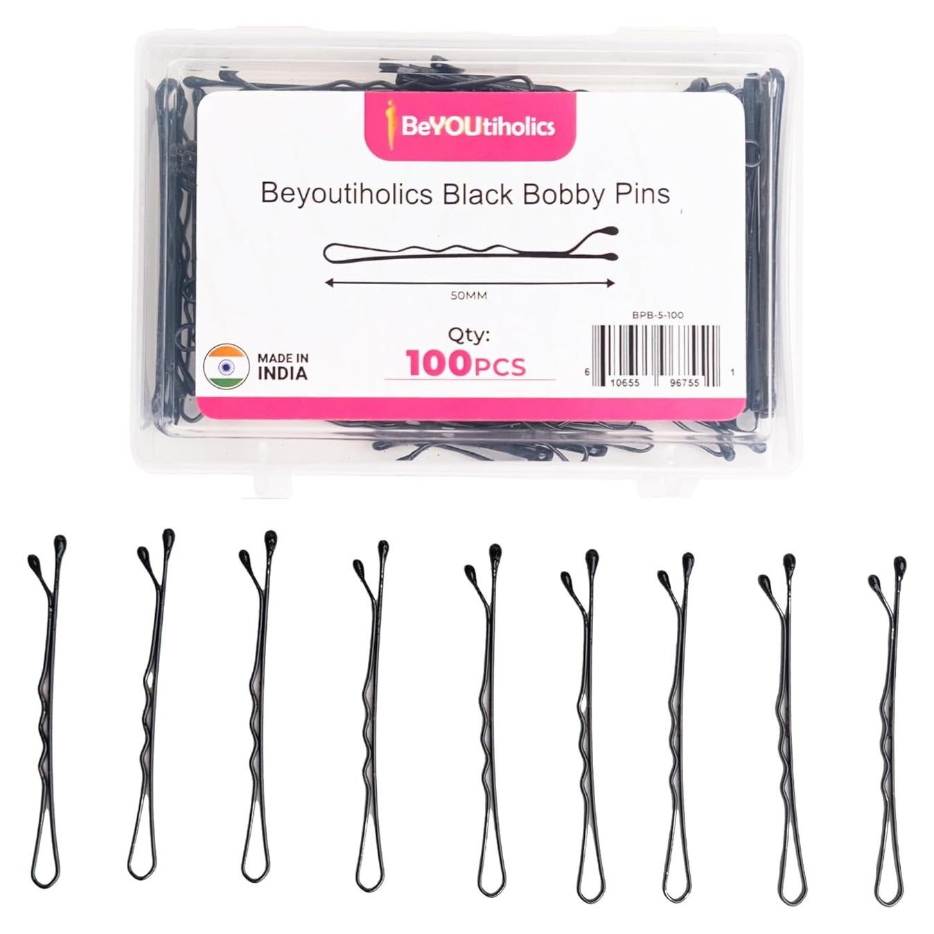 Juego de 100 horquillas negras Sahu de 5cm para cabello