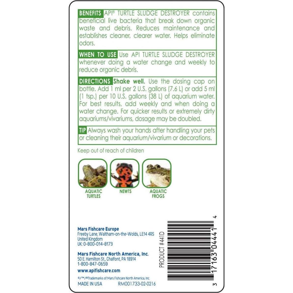 API TURTLE SLUDGE DESTROYER Limpiador de Acuarios 118 ml