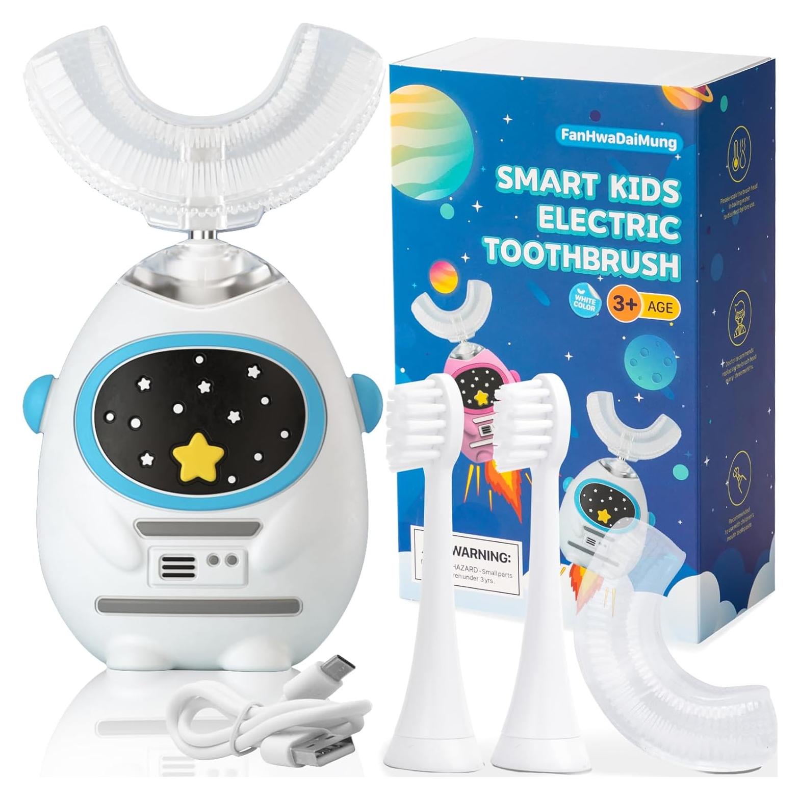 Cepillo de Dientes Eléctrico Infantil FanHwaDaiMung U Blanco