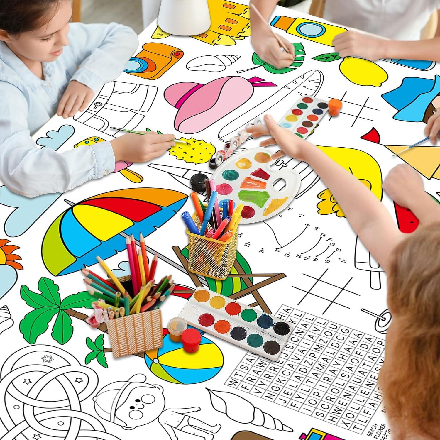 Póster Gigante para Colorear de Verano Qyeahkj 180x76cm