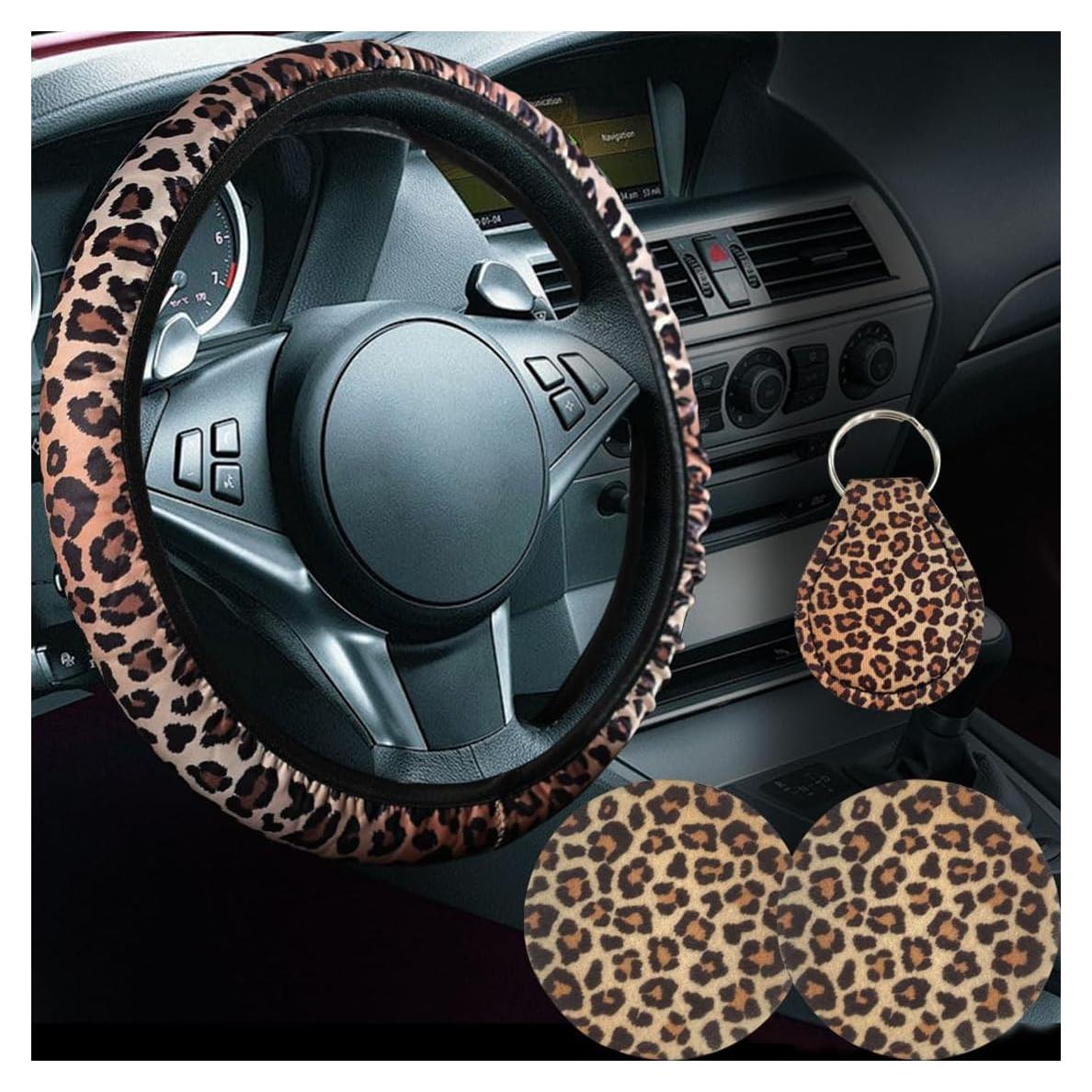 Juego de Accesorios para Automóvil SMILFUY Leopardo 4 Piezas