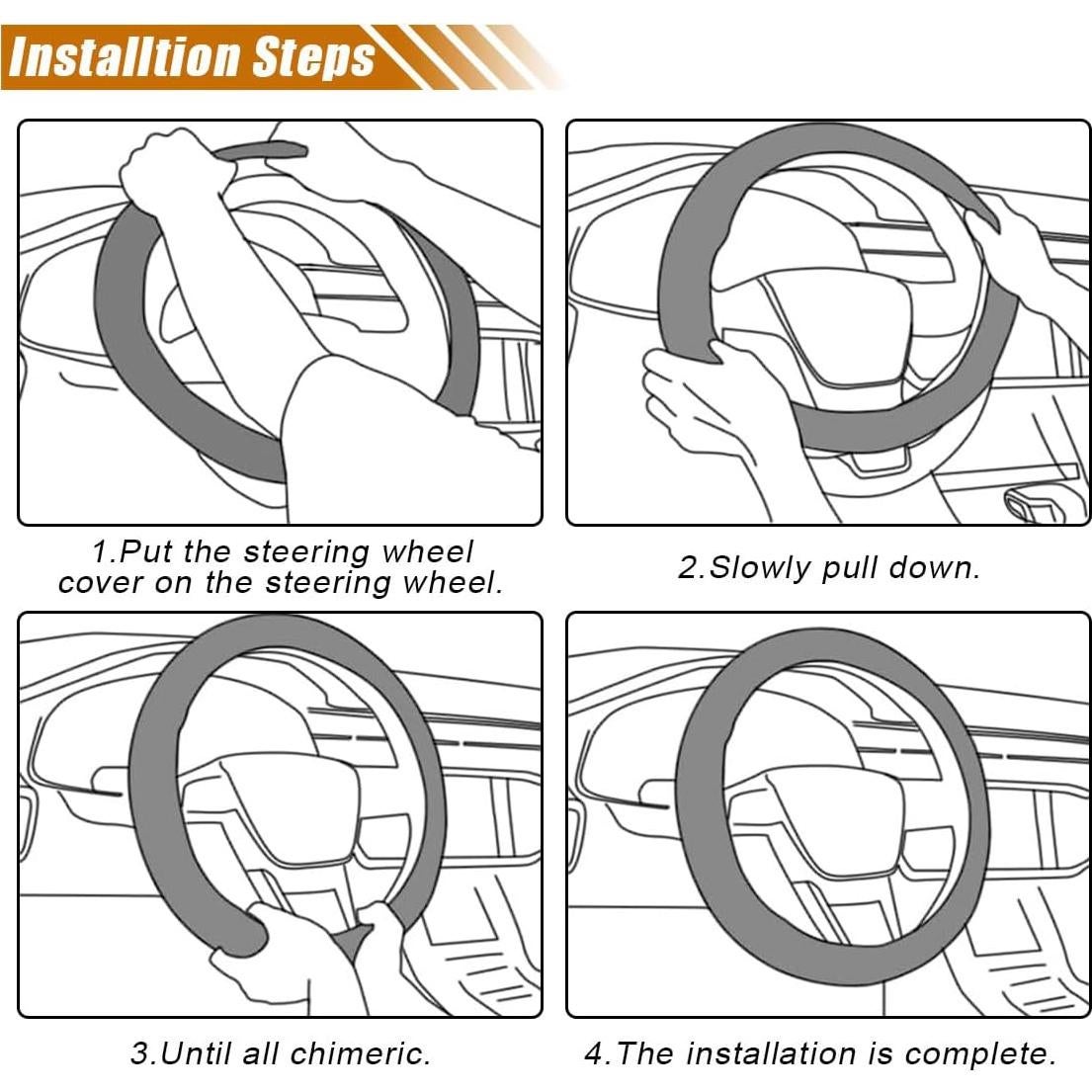 Juego de Accesorios para Automóvil SMILFUY Leopardo 4 Piezas