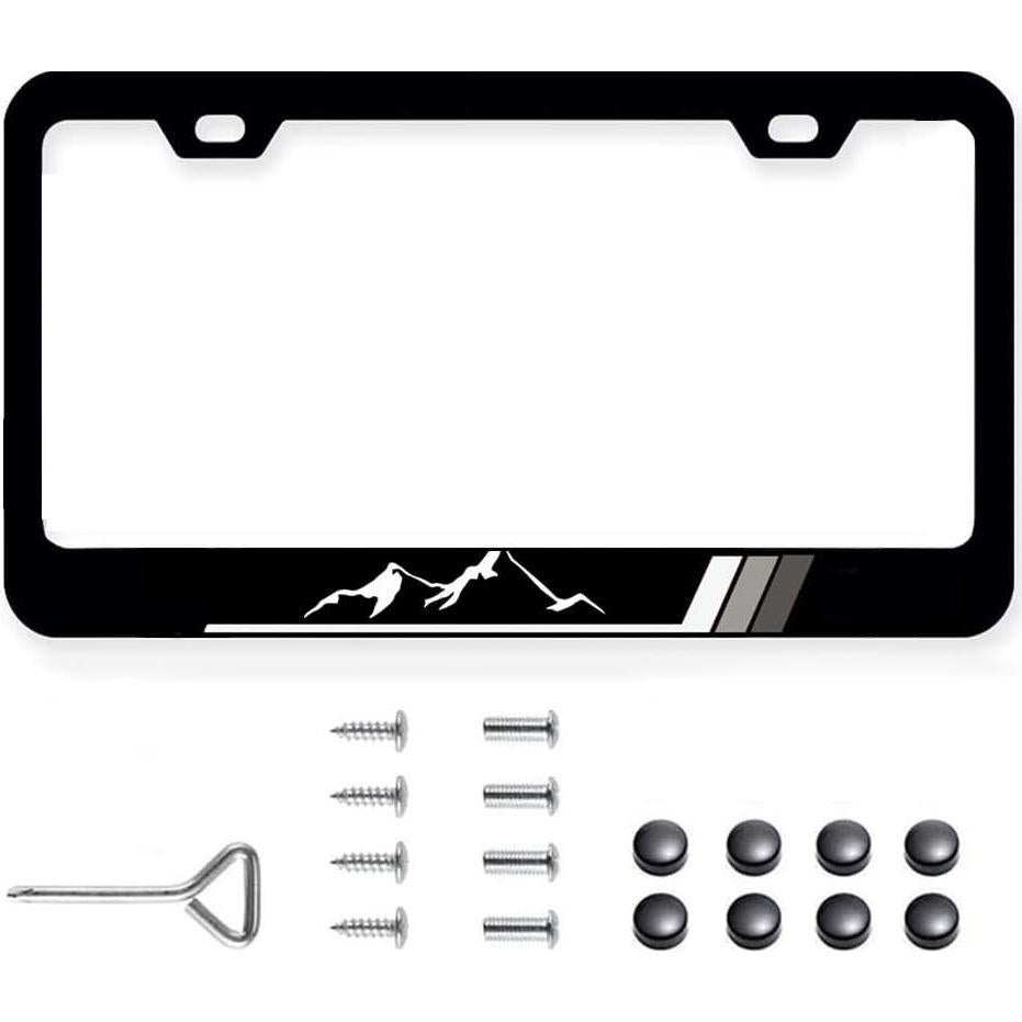 2Pack Marcos de Placa de Licencia Aluminio DAOPERS Universal