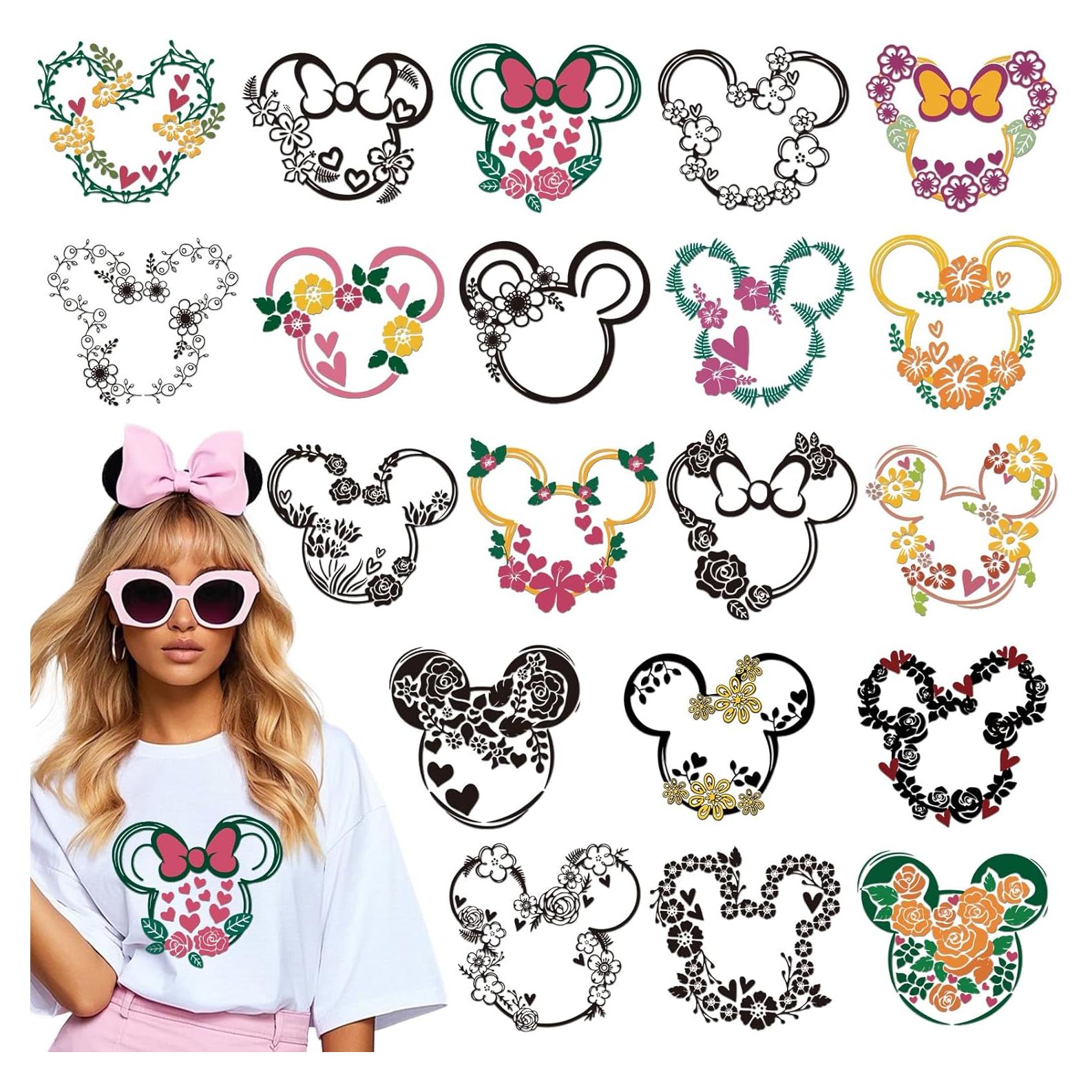 Transferencias de Planchar RiVolTa Mouse Floral - 20 Hojas