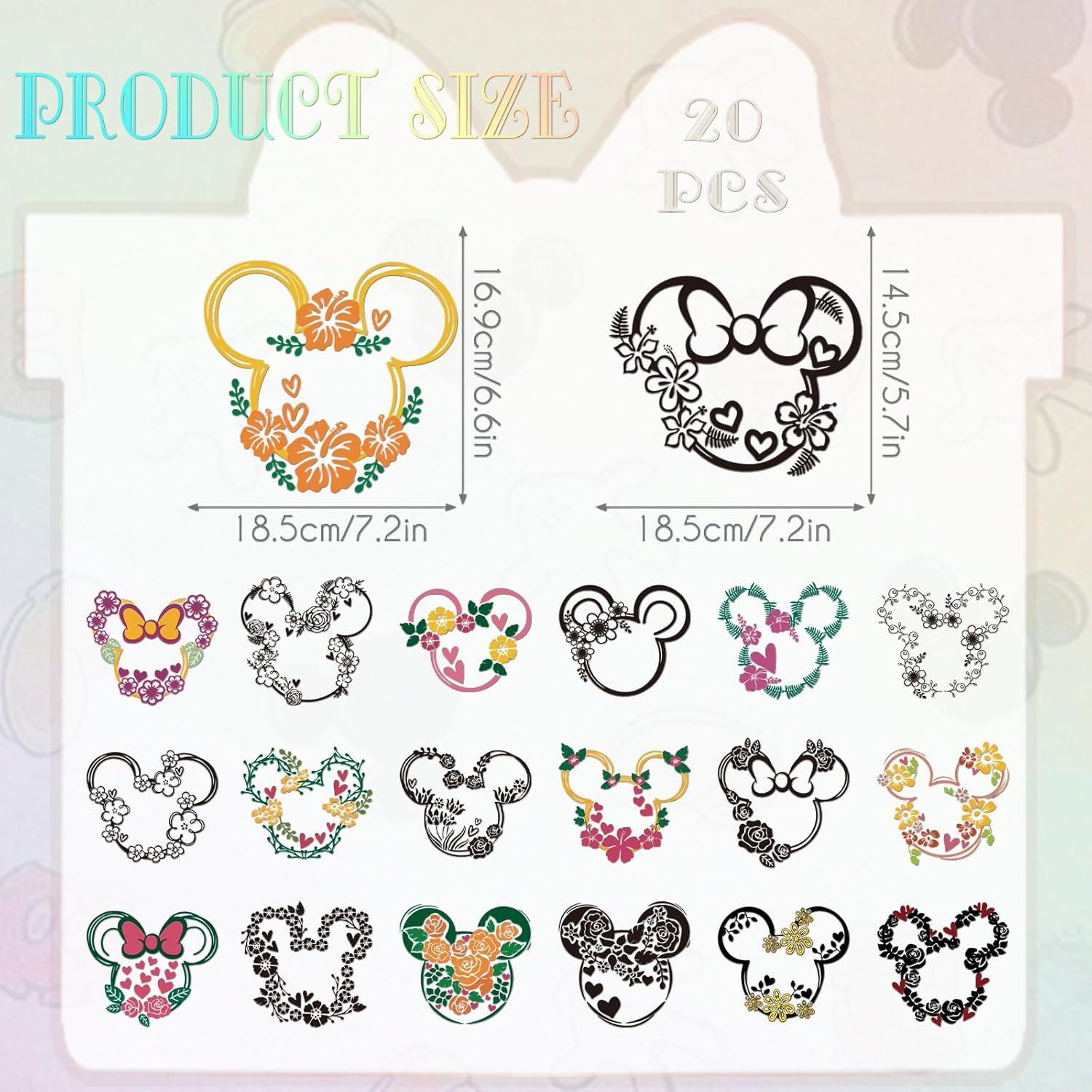 Transferencias de Planchar RiVolTa Mouse Floral - 20 Hojas