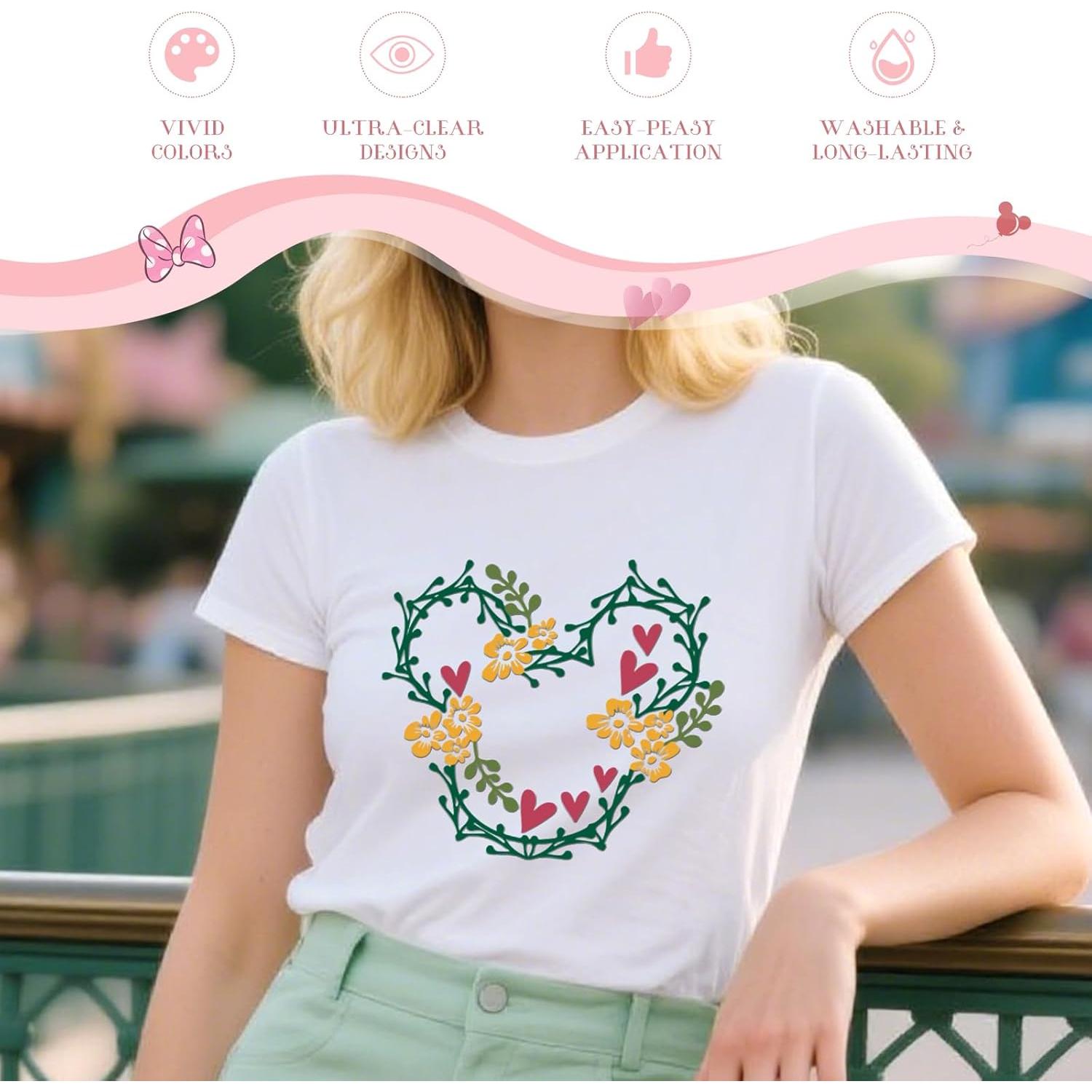 Transferencias de Planchar RiVolTa Mouse Floral - 20 Hojas