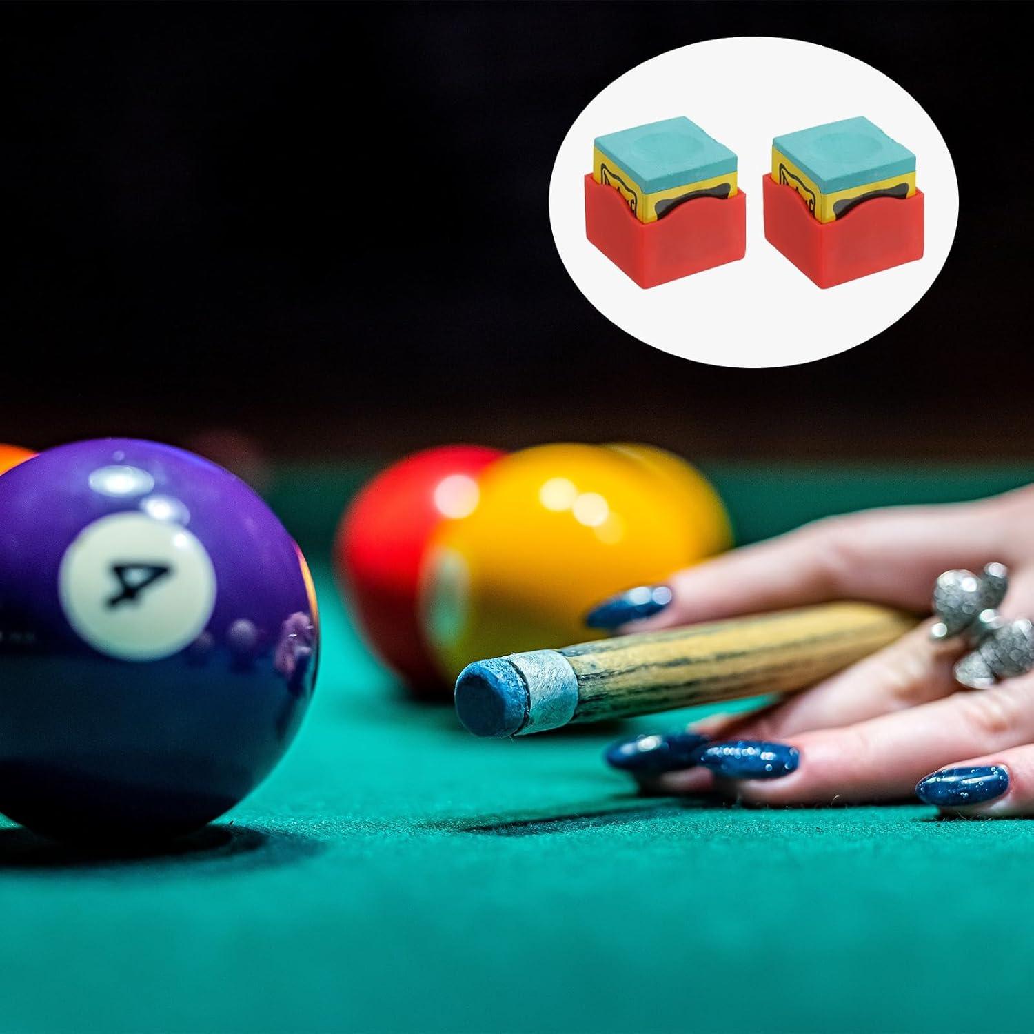 Soporte de Tiza para Billar PATIKIL - 6 Unidades Azul