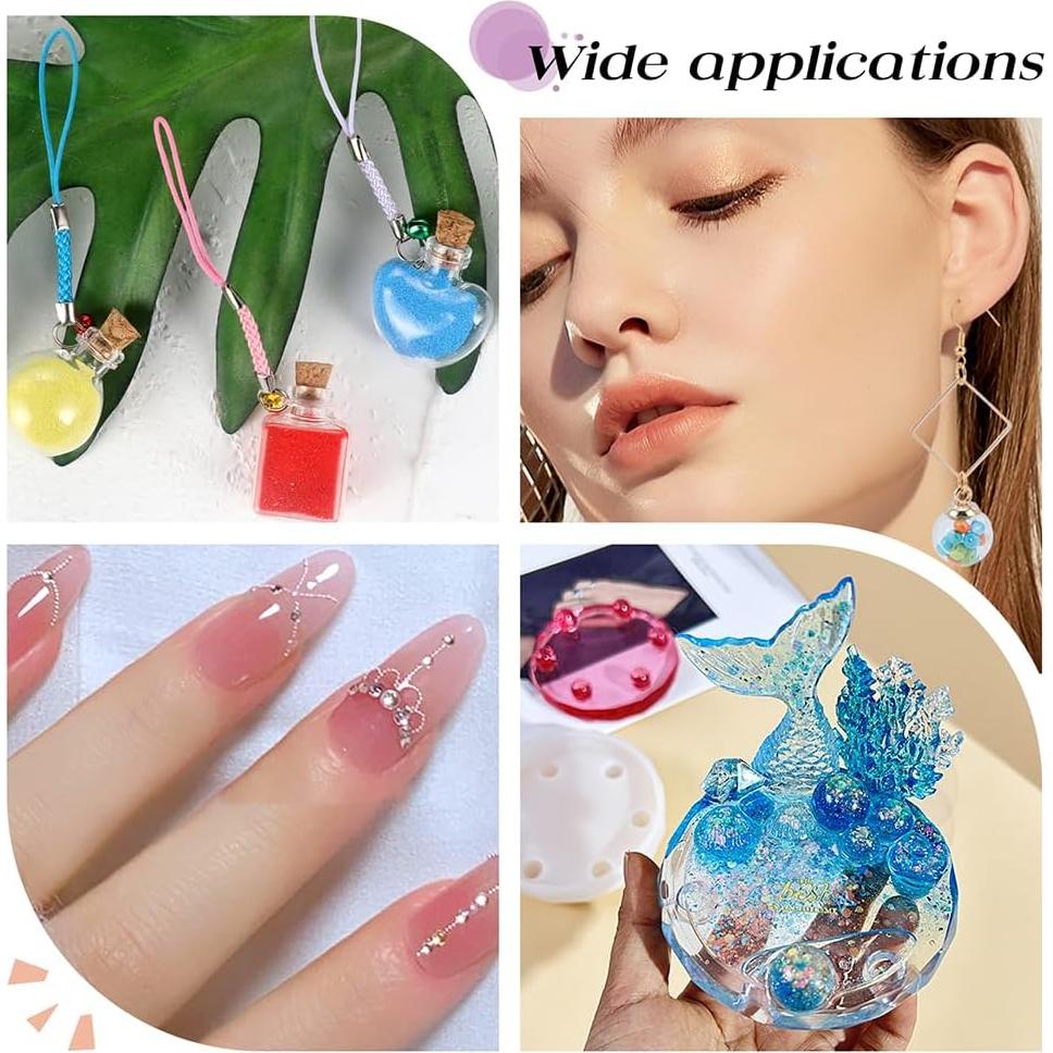 PH PandaHall 8640 Perlas de Resina Redondas 12 Colores 3 mm