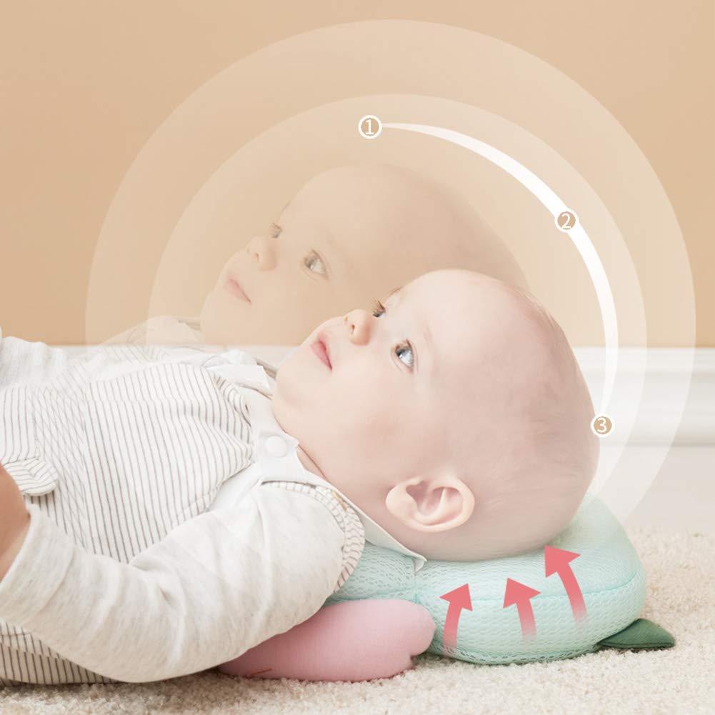 Protector de Cabeza Bebamour para Bebé Ajustable Vaca Blanco