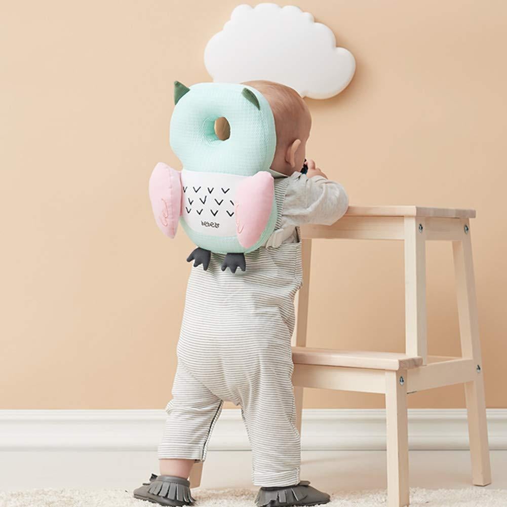 Protector de Cabeza Bebamour para Bebé Ajustable Vaca Blanco