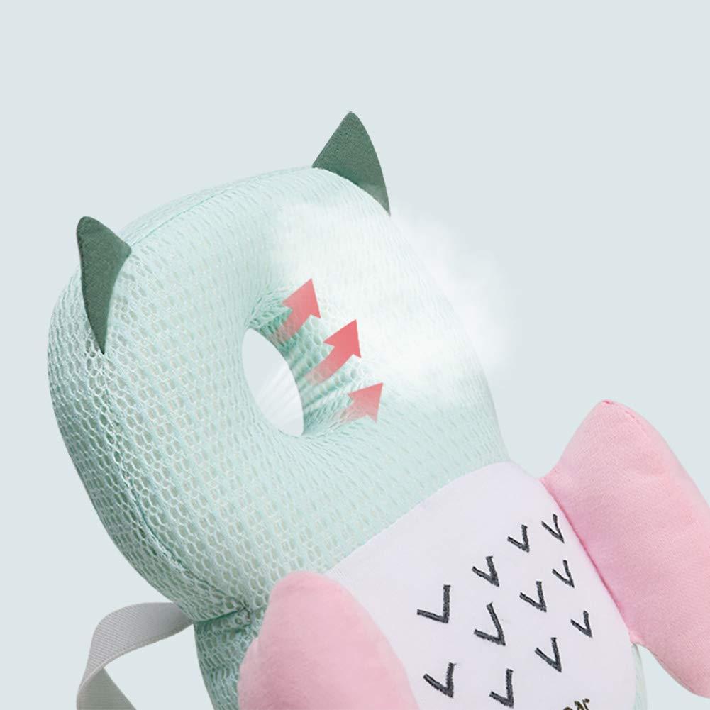 Protector de Cabeza Bebamour para Bebé Ajustable Vaca Blanco