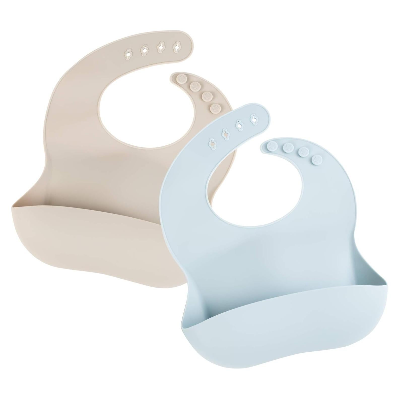 Baberos de Silicona con Recolector The Happy Stork - Set de 2