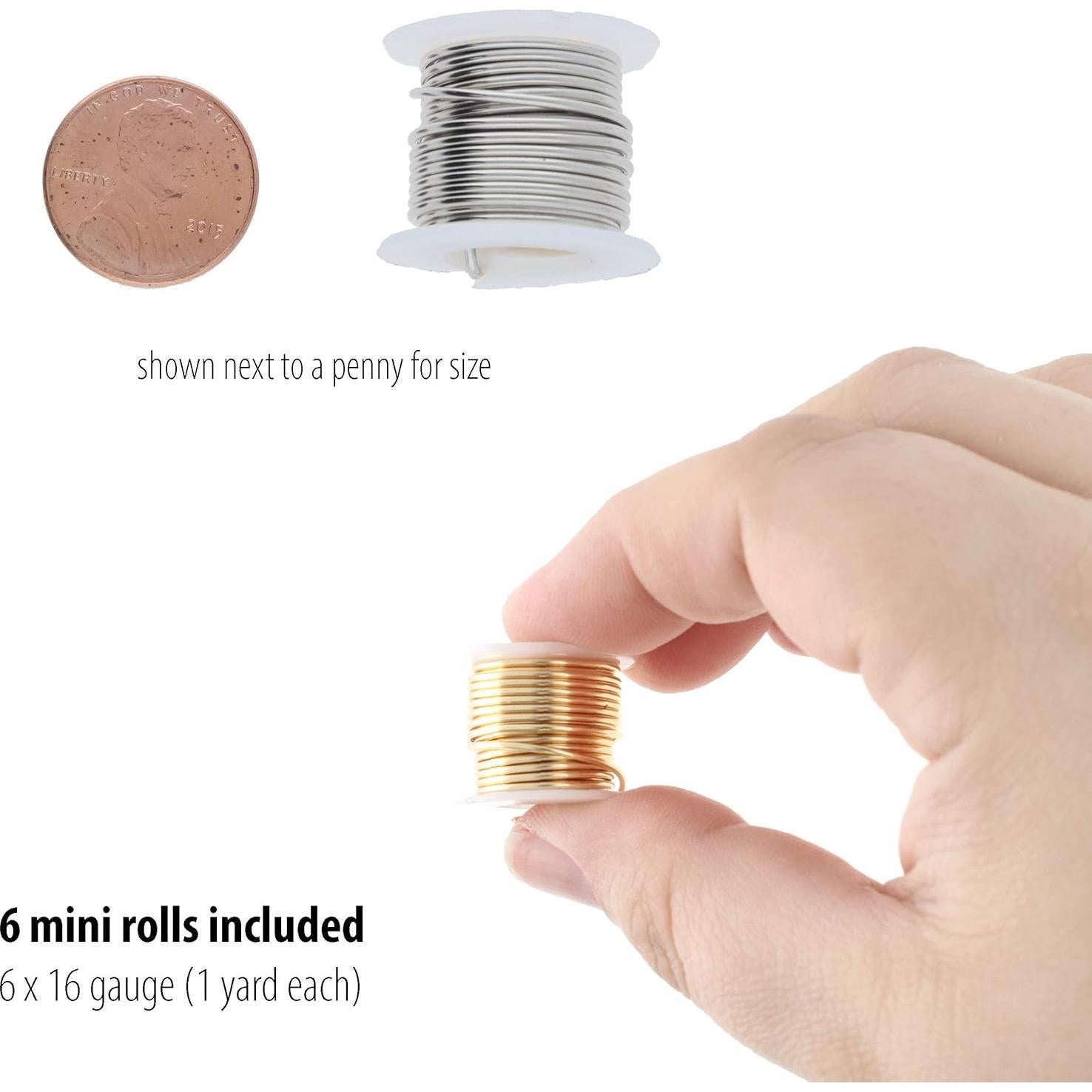 Alambre de Cobre The Beadsmith Calibre 16 Surtido 6 Colores