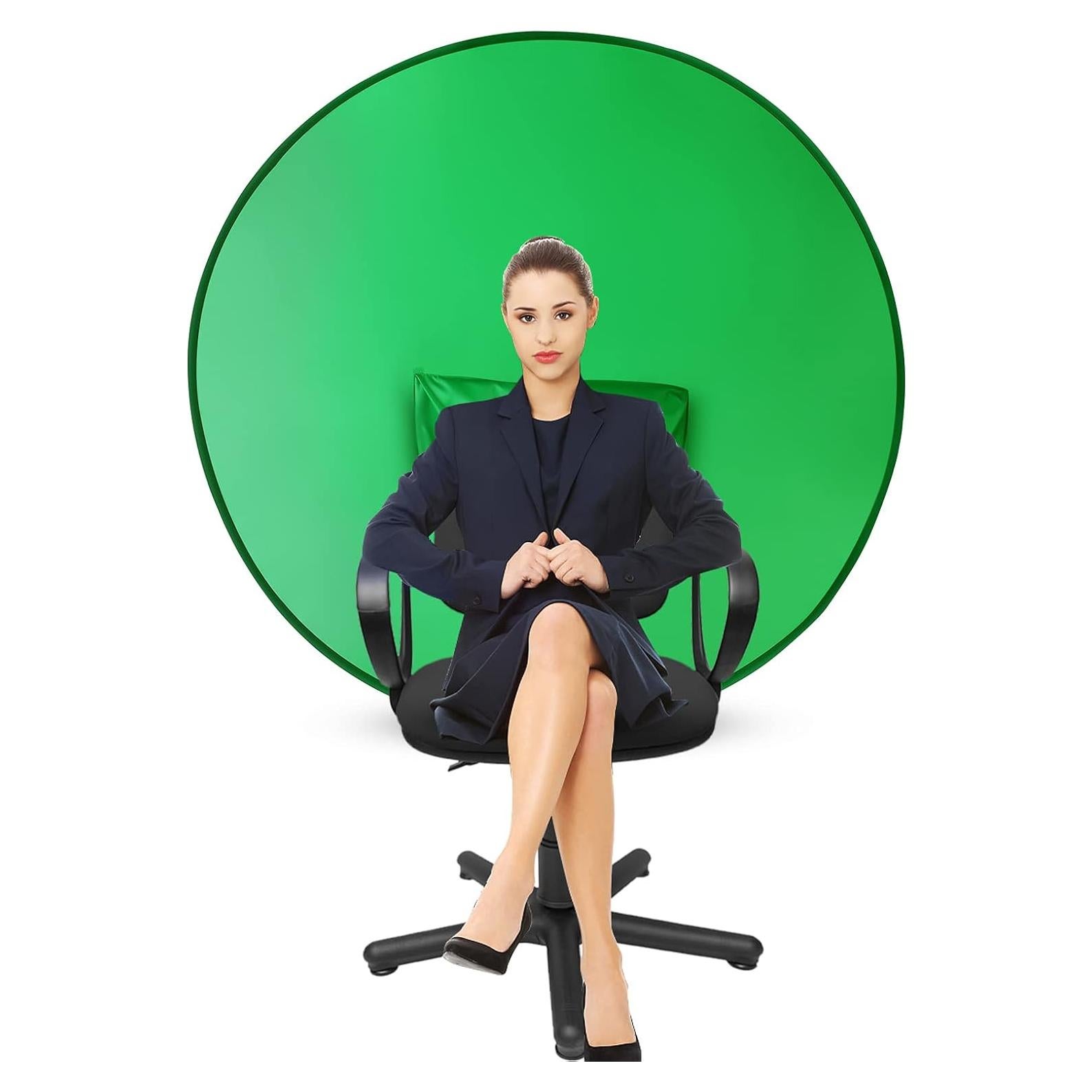 Fondo Verde Portátil CoosBonfik 142 cm Chroma Key para Sillas