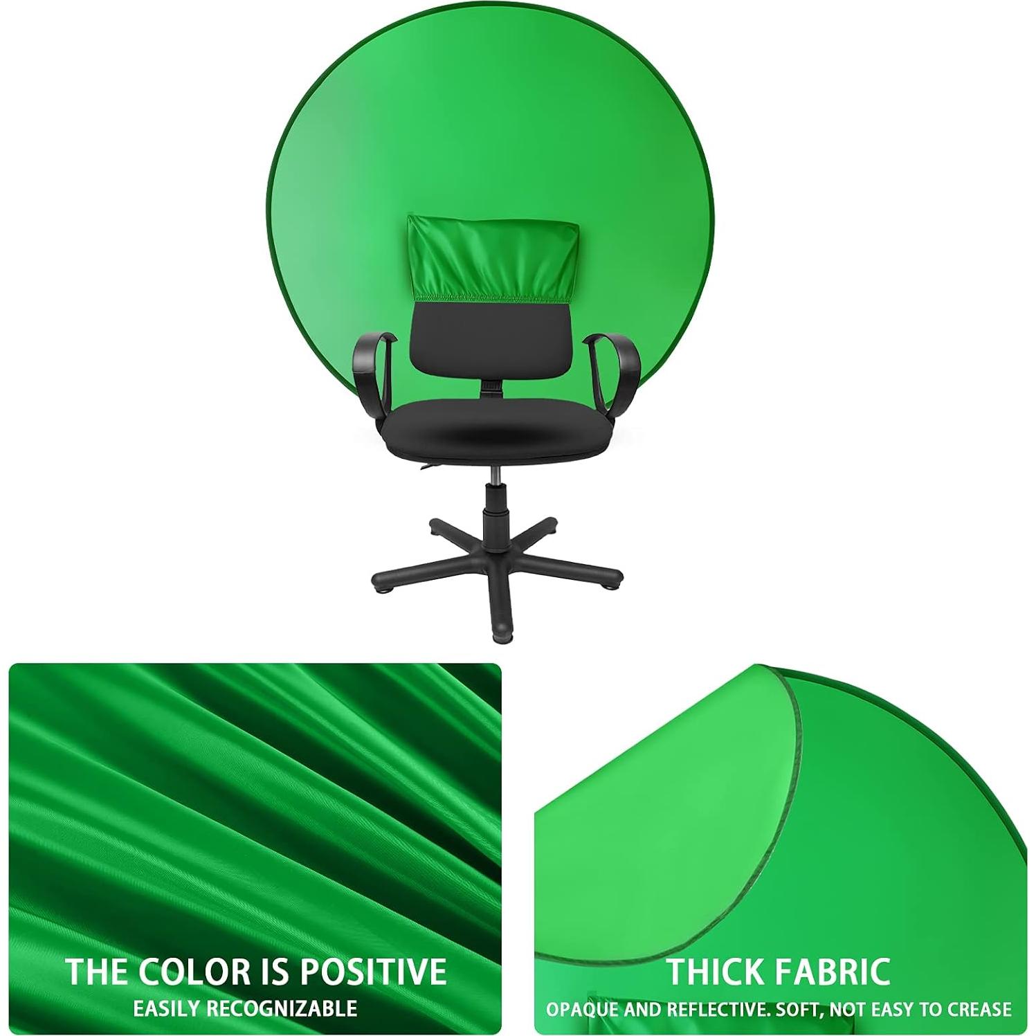 Fondo Verde Portátil CoosBonfik 142 cm Chroma Key para Sillas